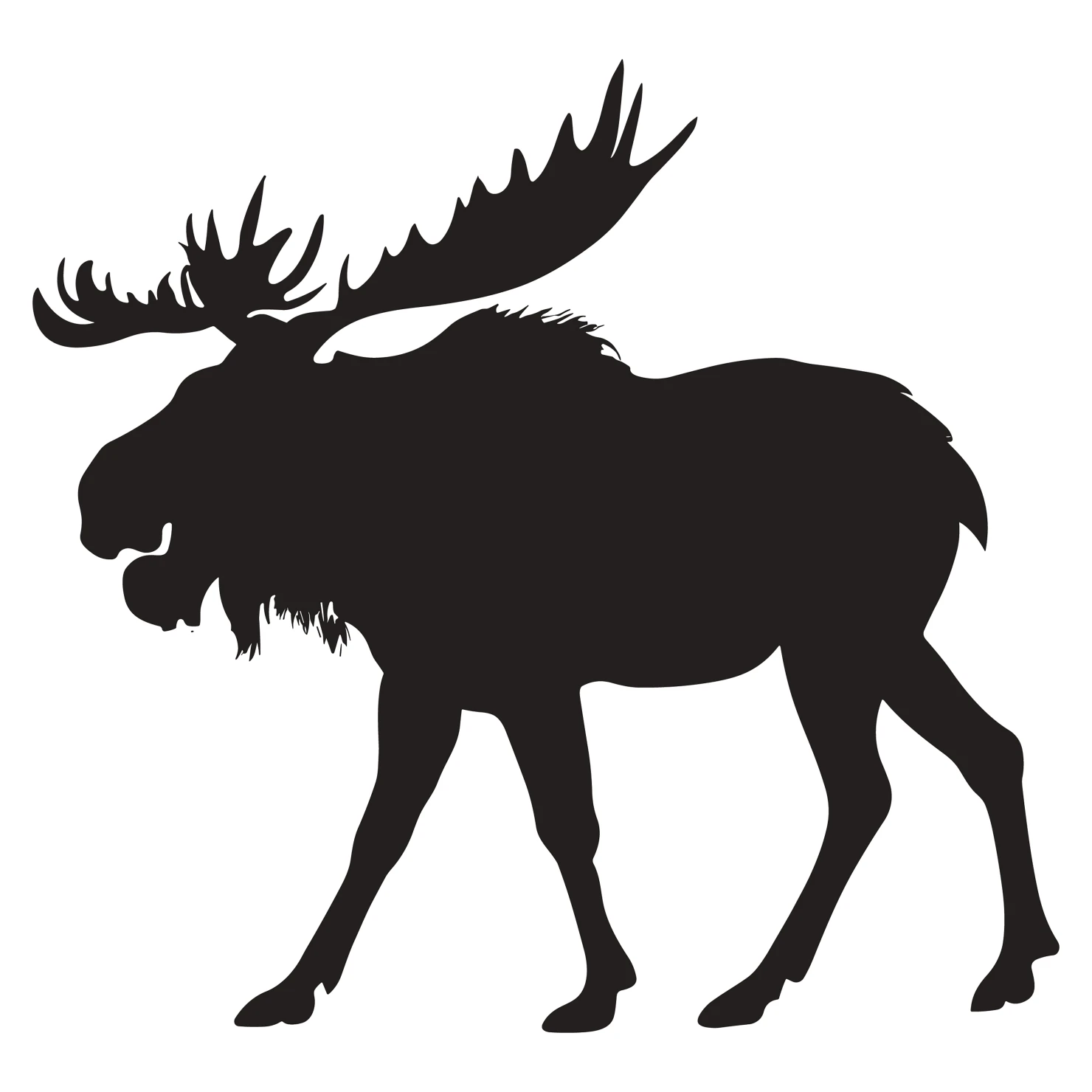 Deer customizable silhouettes set design #35551