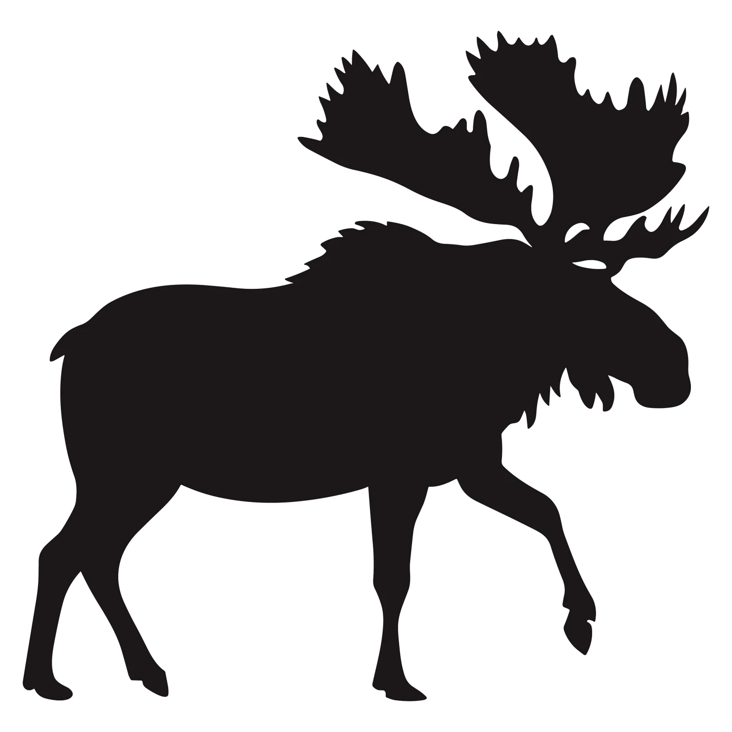 Deer customizable silhouettes set design #35552