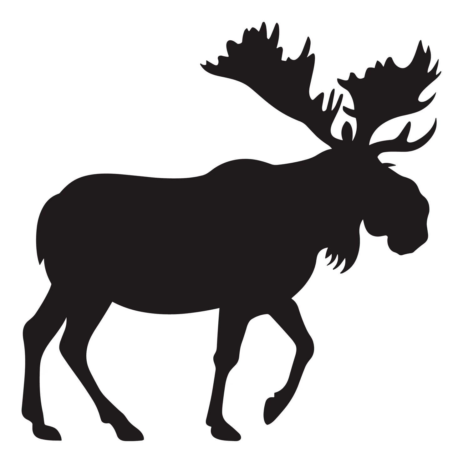 Deer customizable silhouettes set design #35553