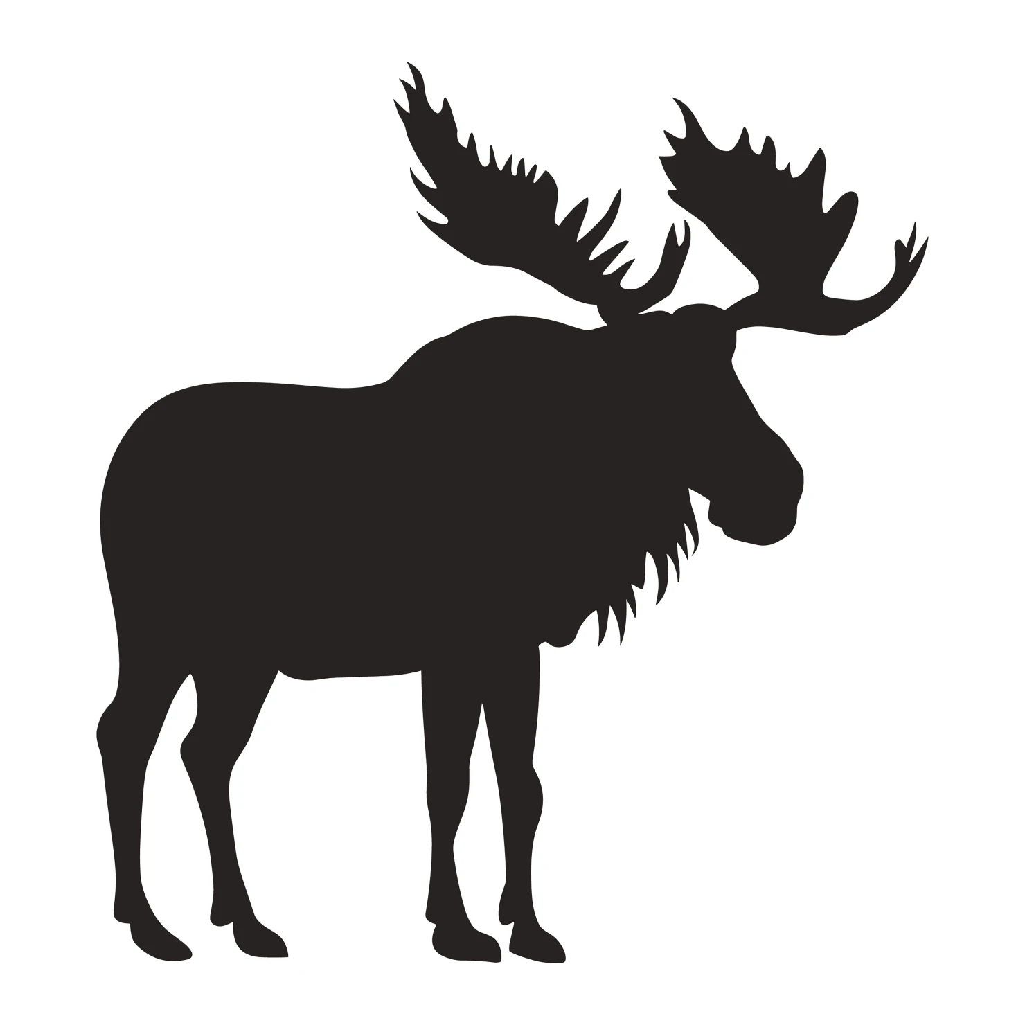 Deer customizable silhouettes set design #35554