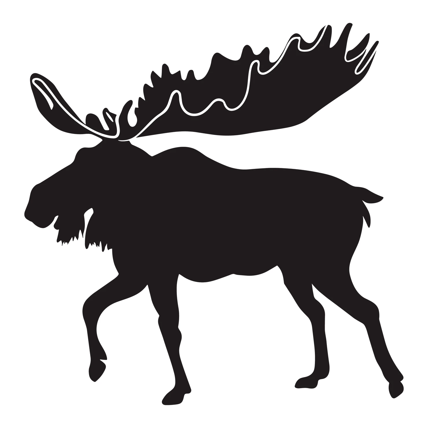 Deer customizable silhouettes set design #35555