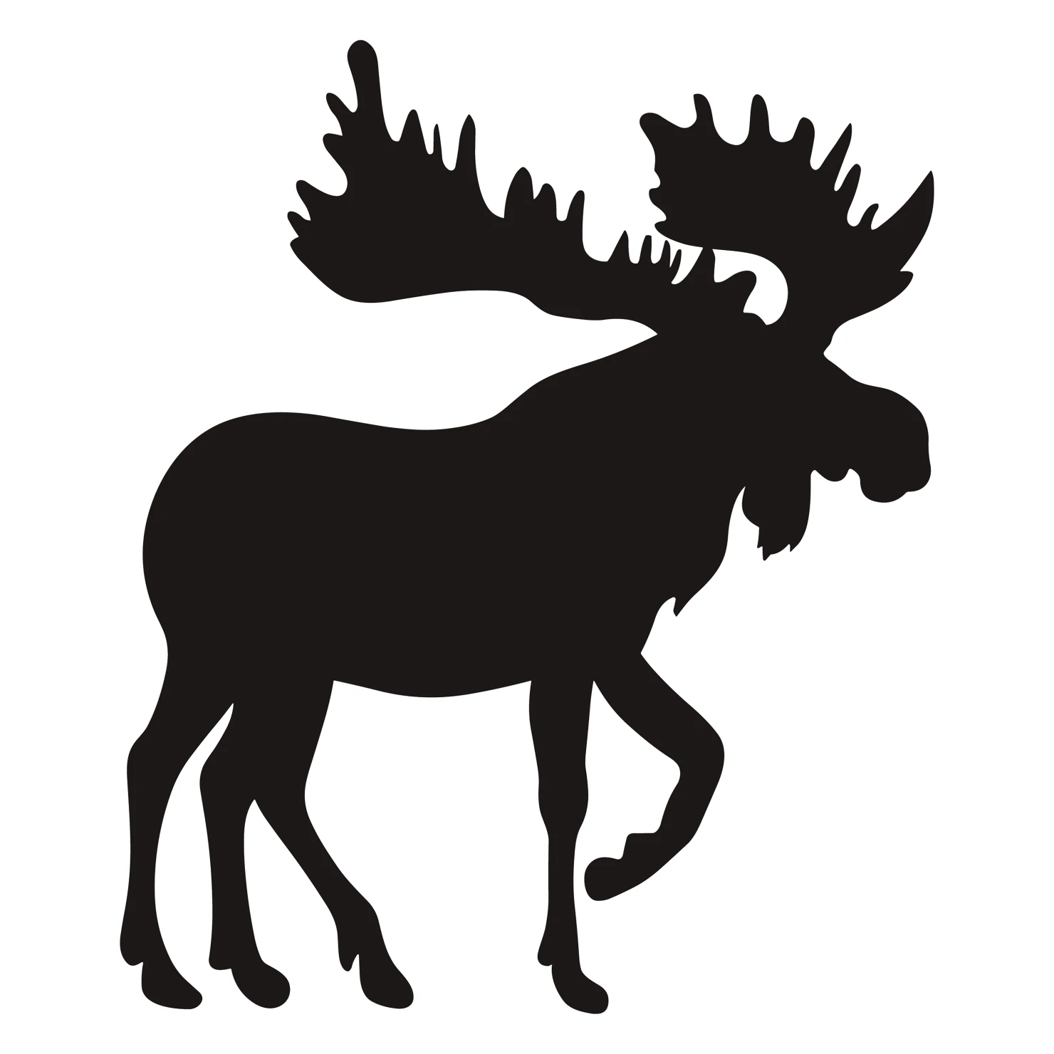 Deer customizable silhouettes set design #35556