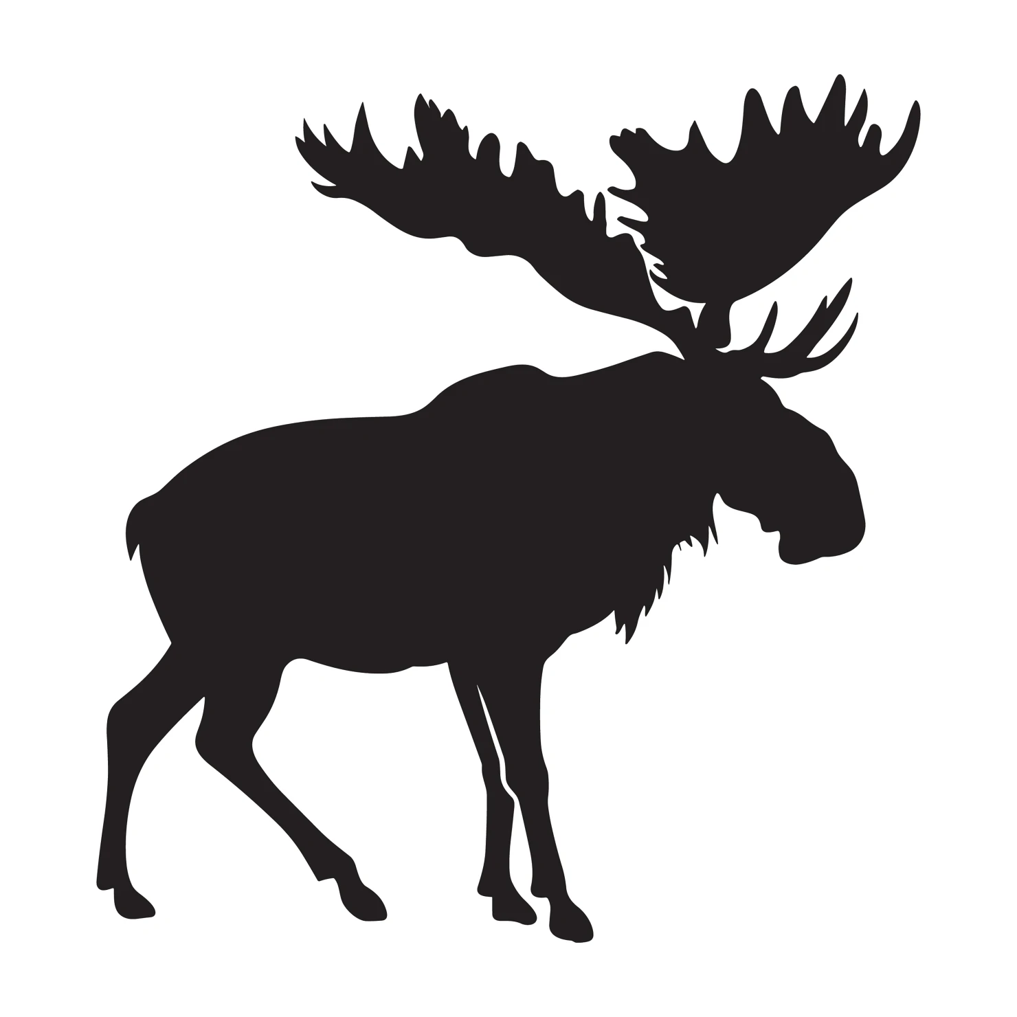 Deer customizable silhouettes set design #35557