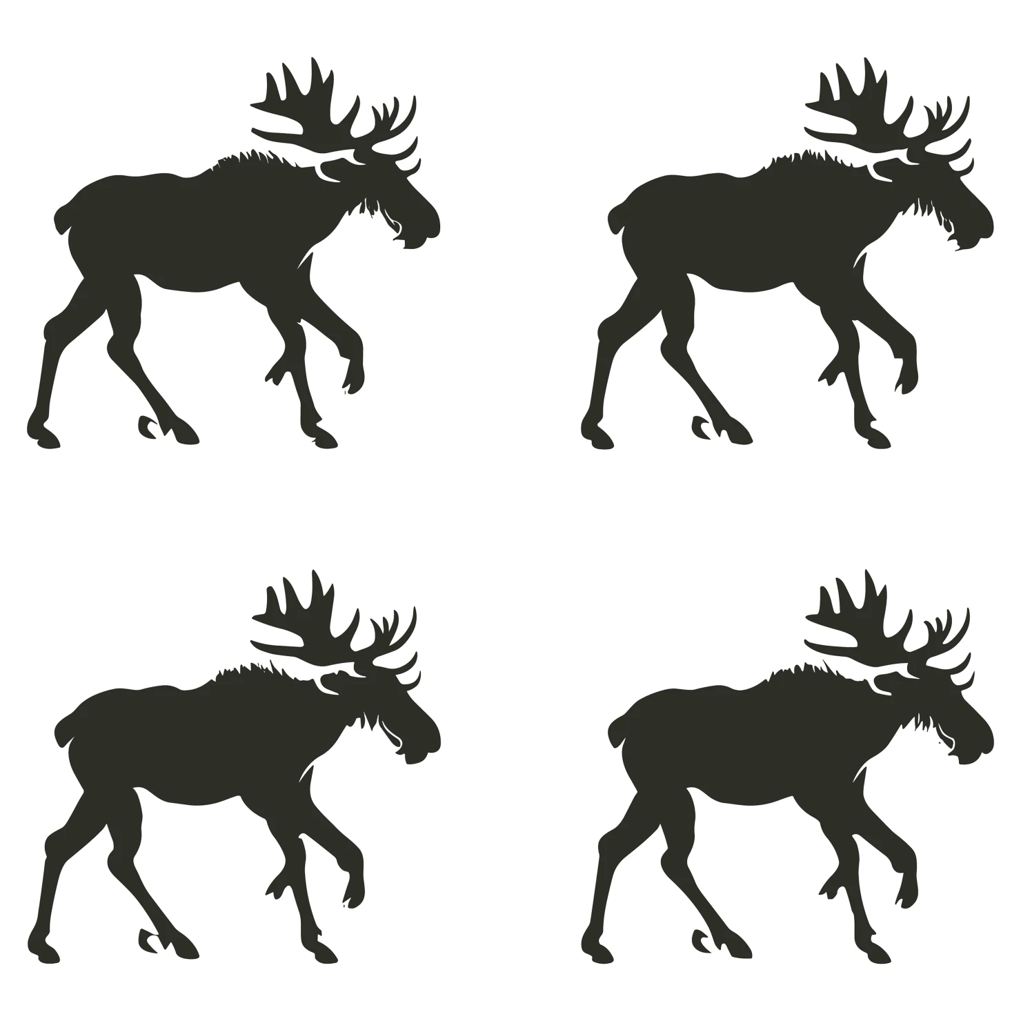 Deer customizable silhouettes set design #35560