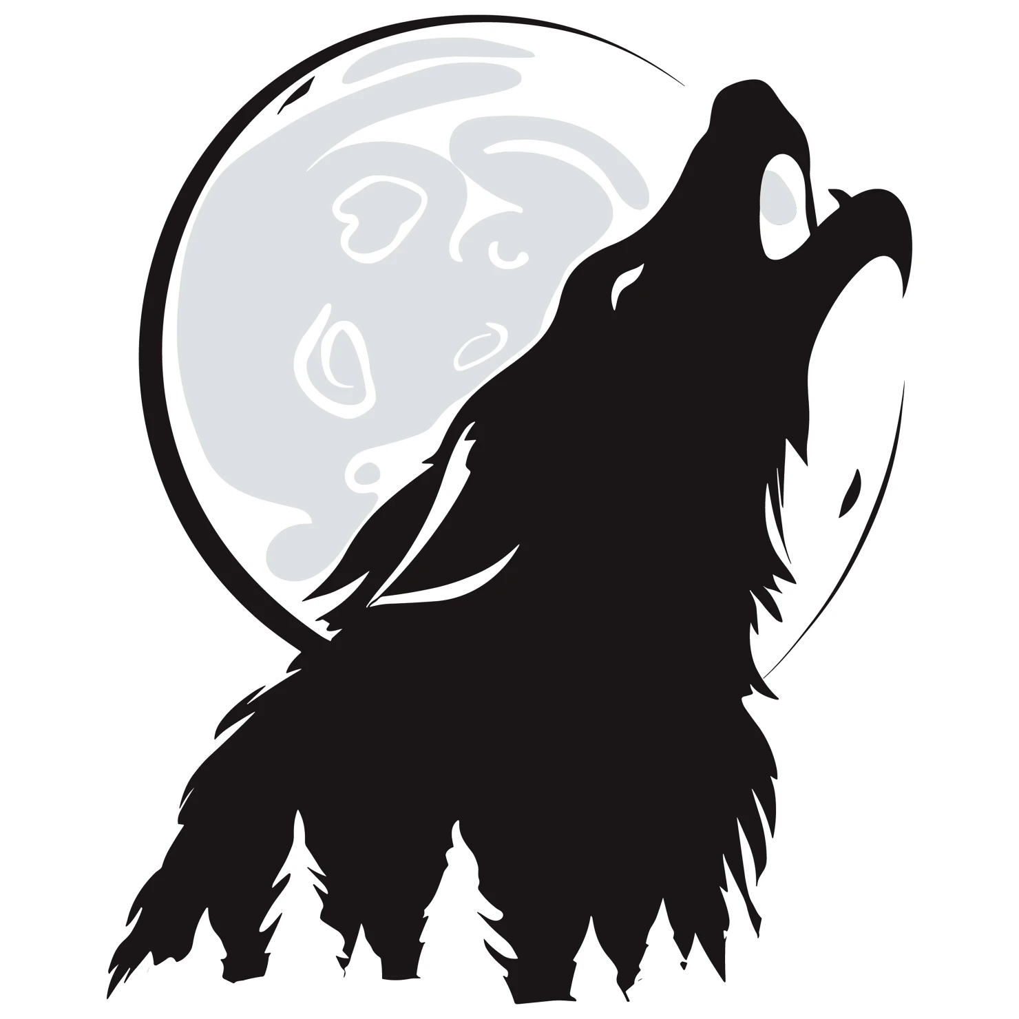 Wolf customizable silhouettes set design #35562