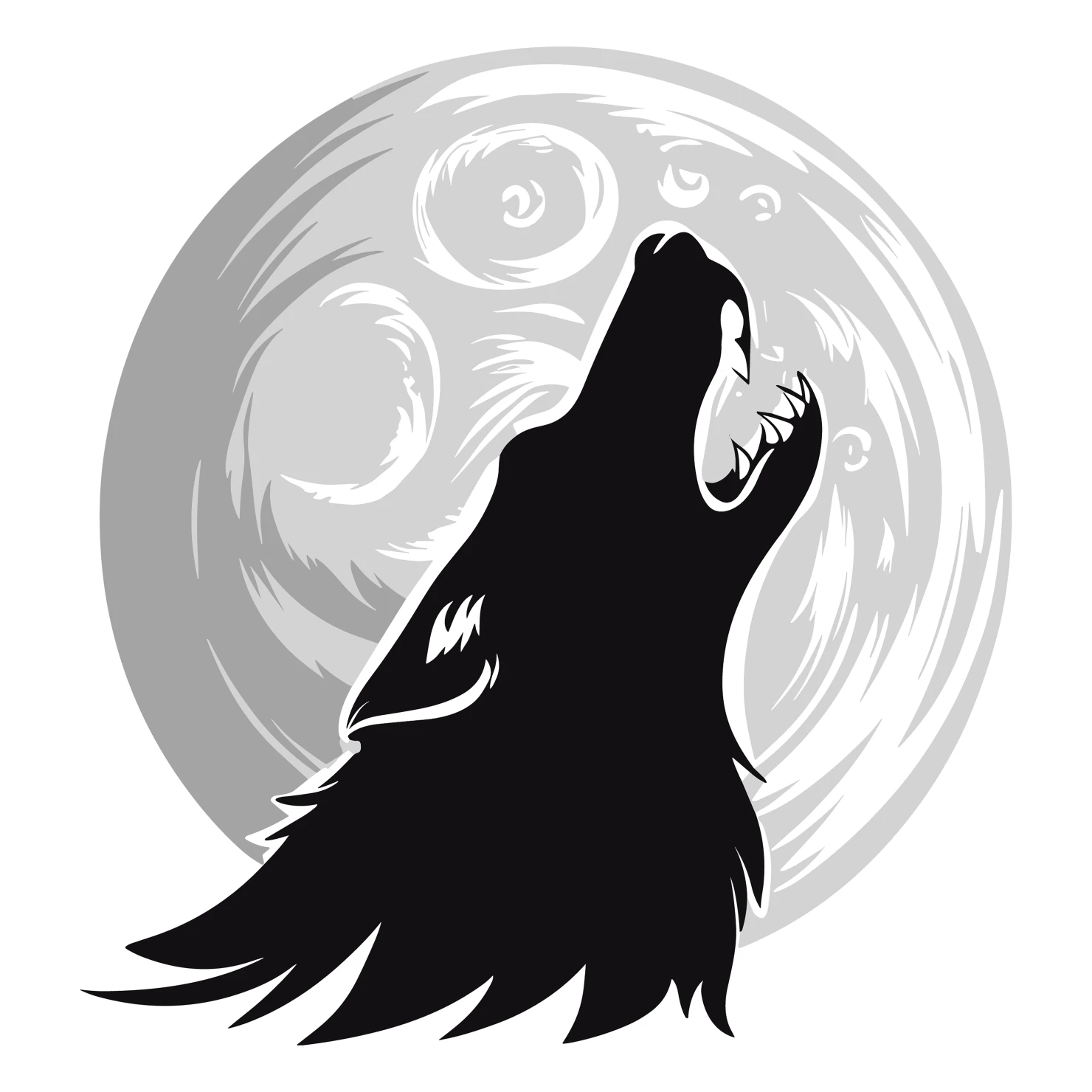 Wolf customizable silhouettes set design #35565