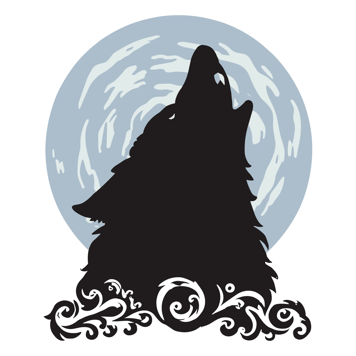 Wolf customizable silhouettes set design #35566