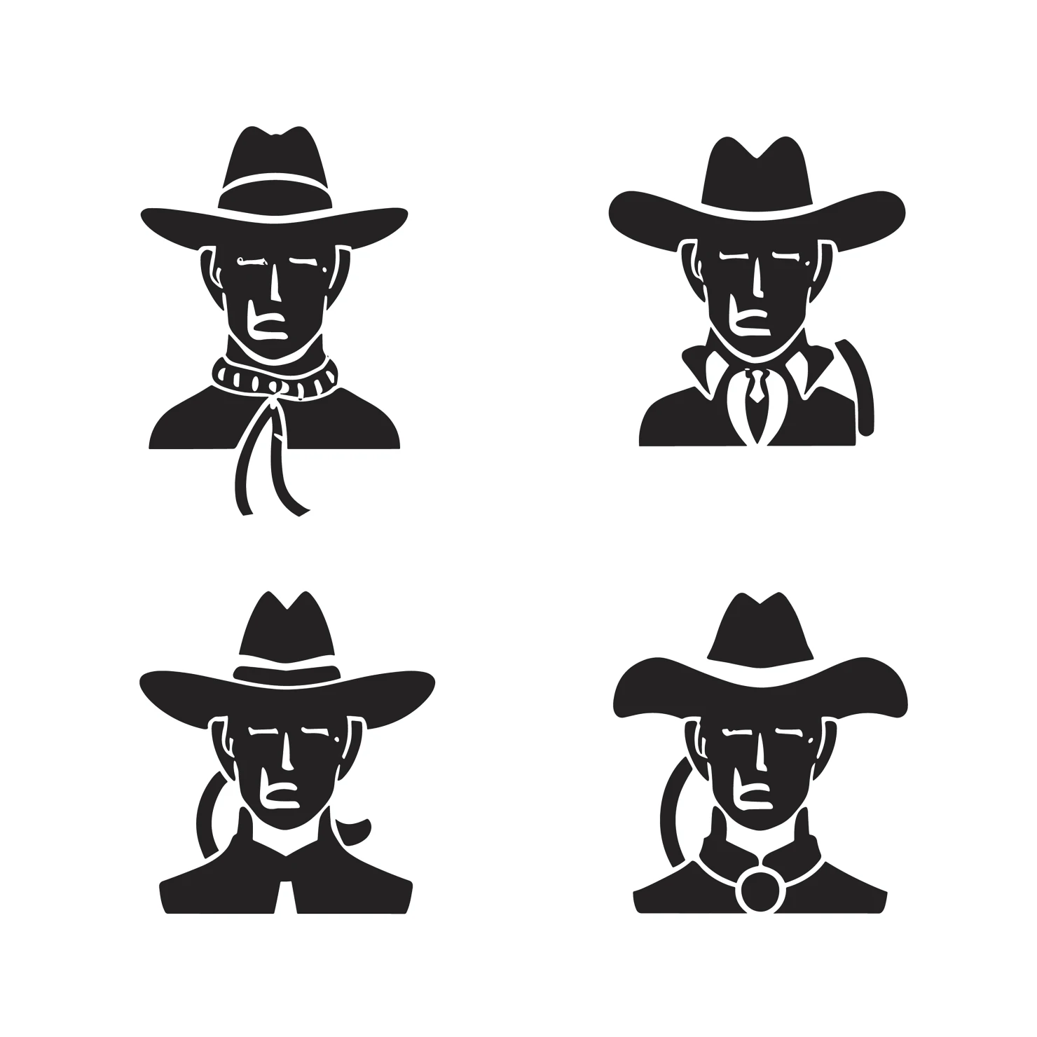 Men customizable silhouettes set design #35581