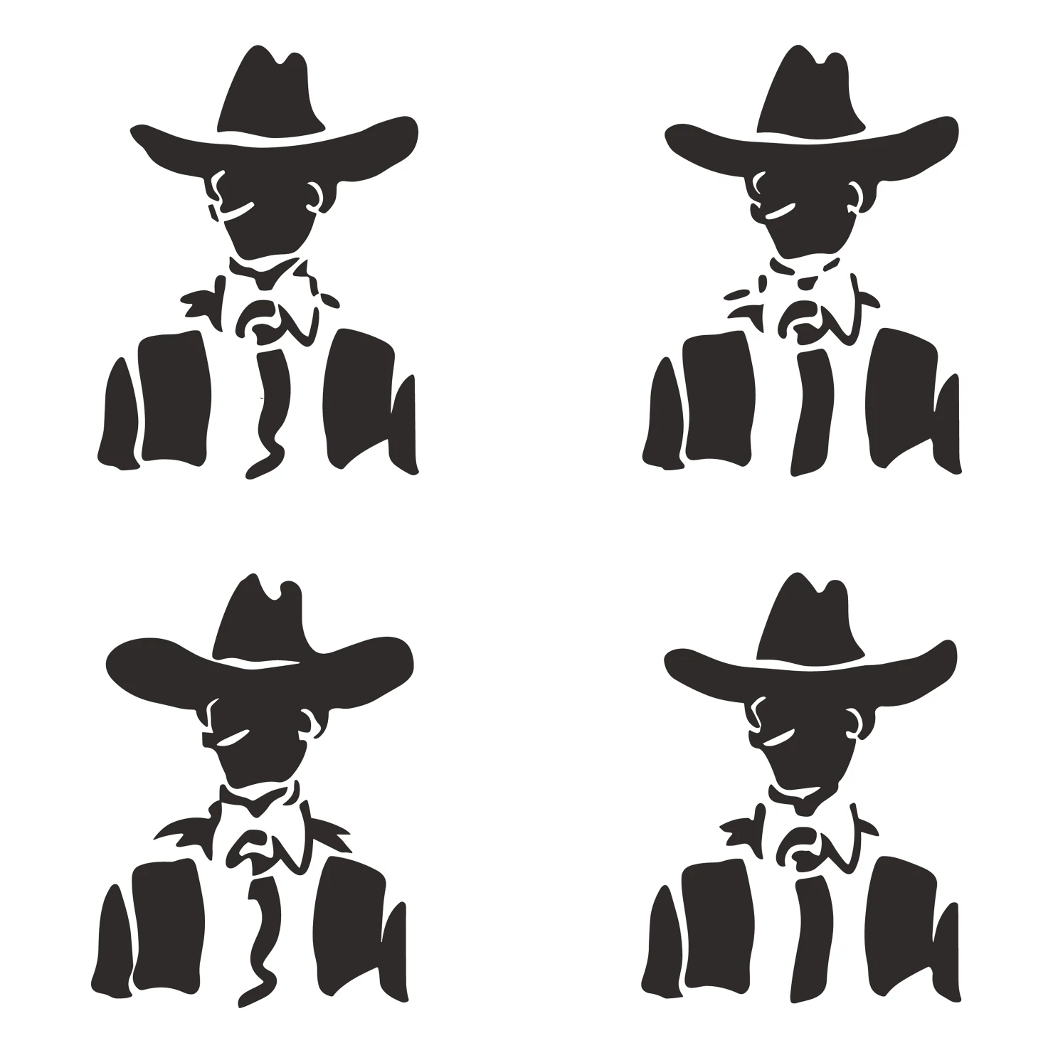 Men customizable silhouettes set design #35584