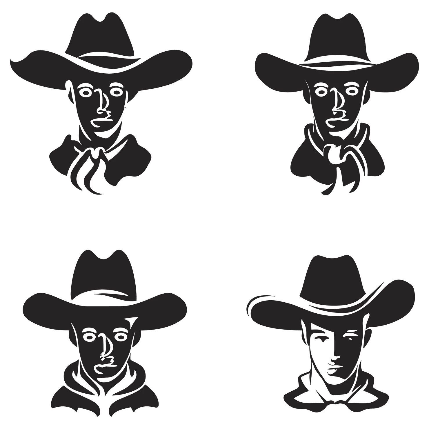 Men customizable silhouettes set design #35585