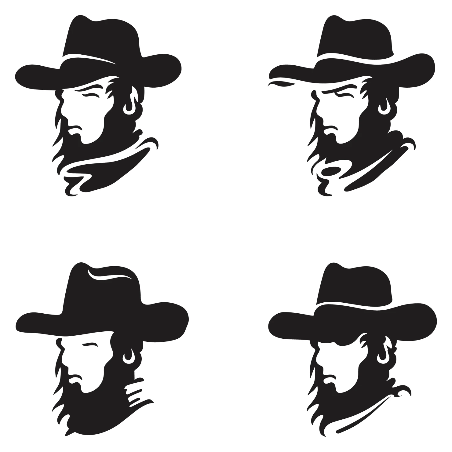 Men customizable silhouettes set design #35586