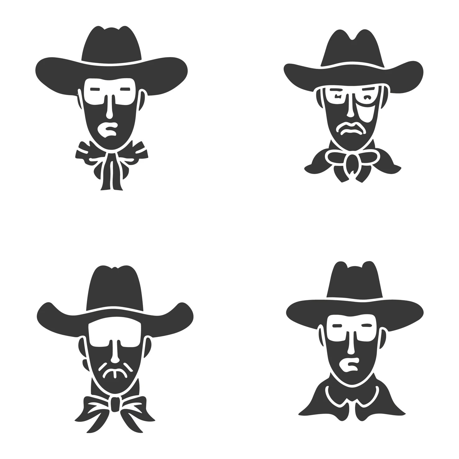 Men customizable silhouettes set design #35587
