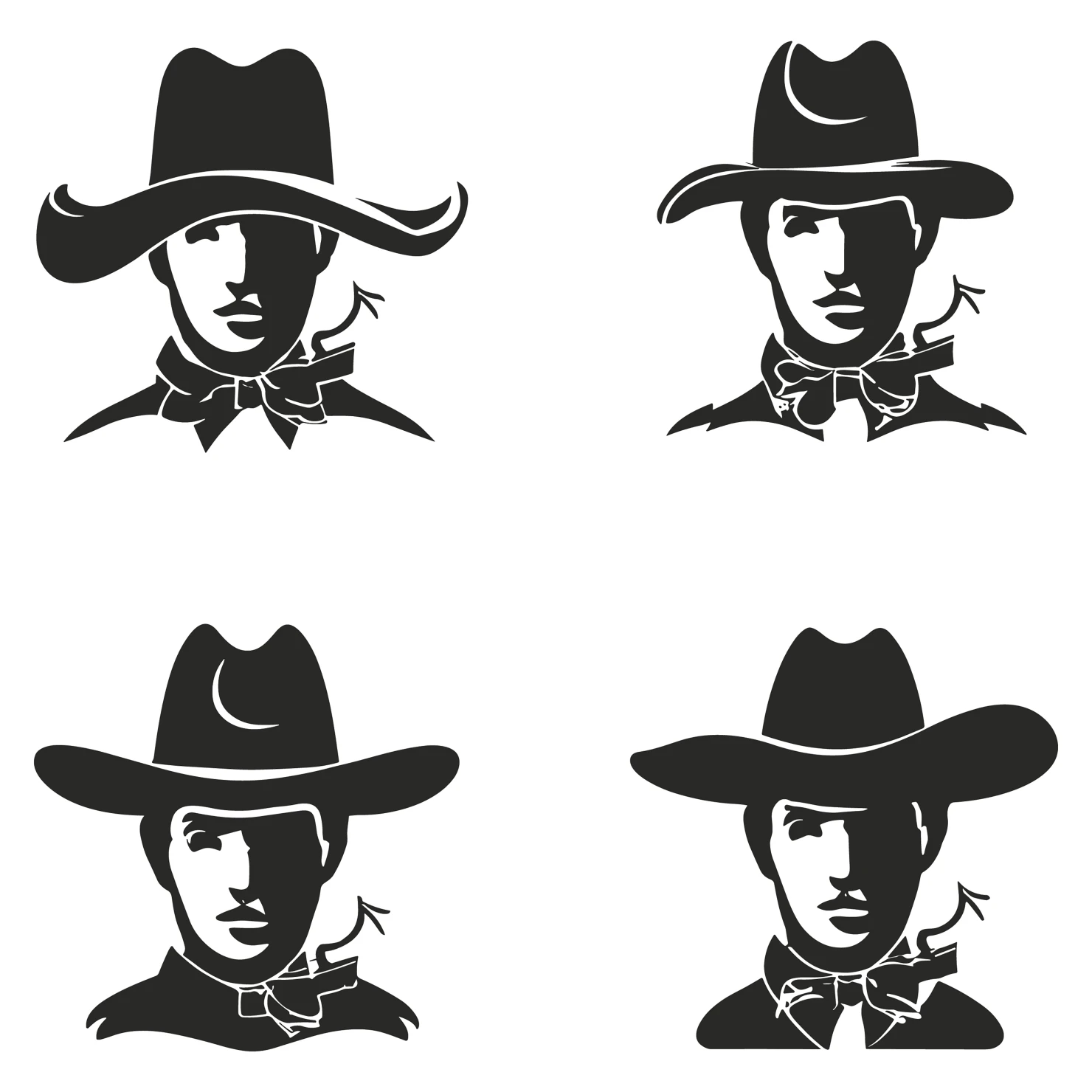 Men customizable silhouettes set design #35590