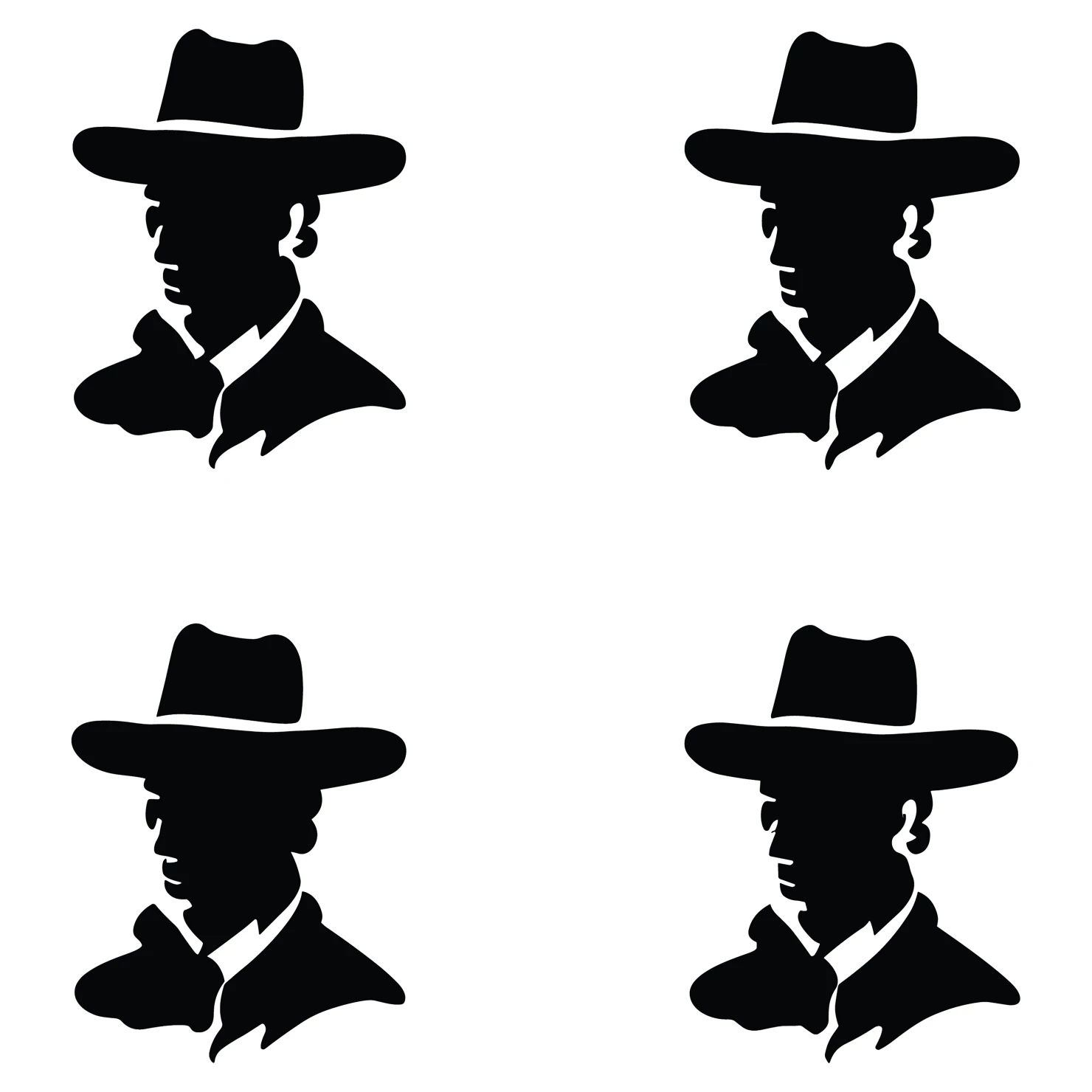Men customizable silhouettes set design #35591