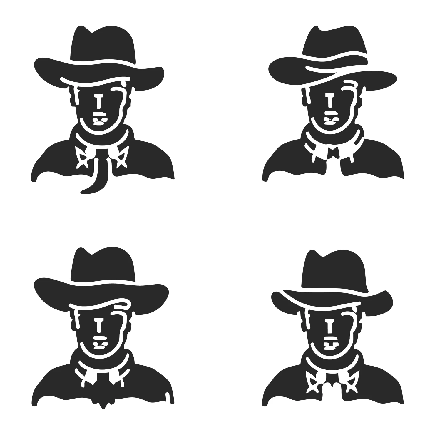 Men customizable silhouettes set design #35592