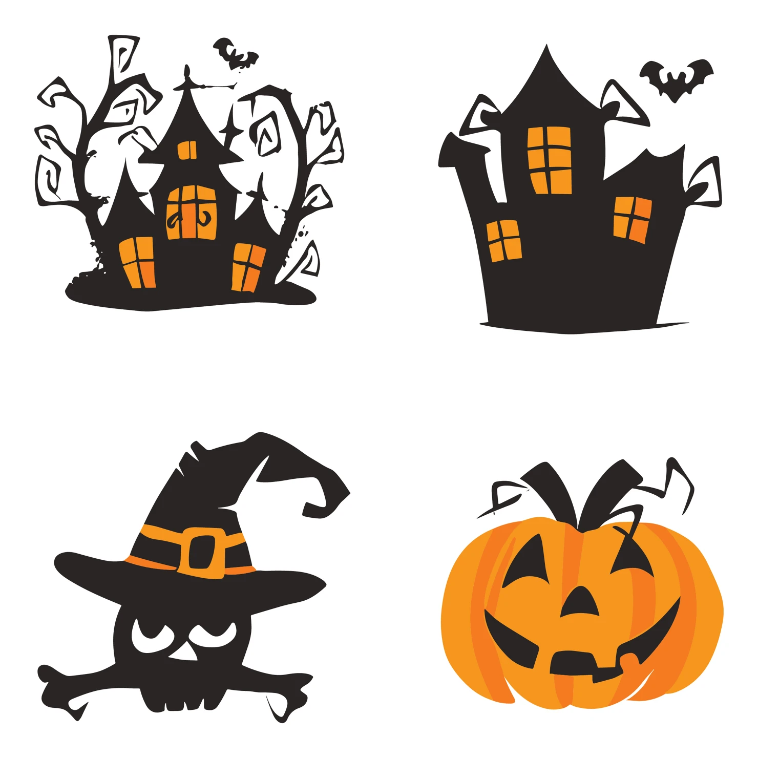 Halloween customizable icon set design #35601
