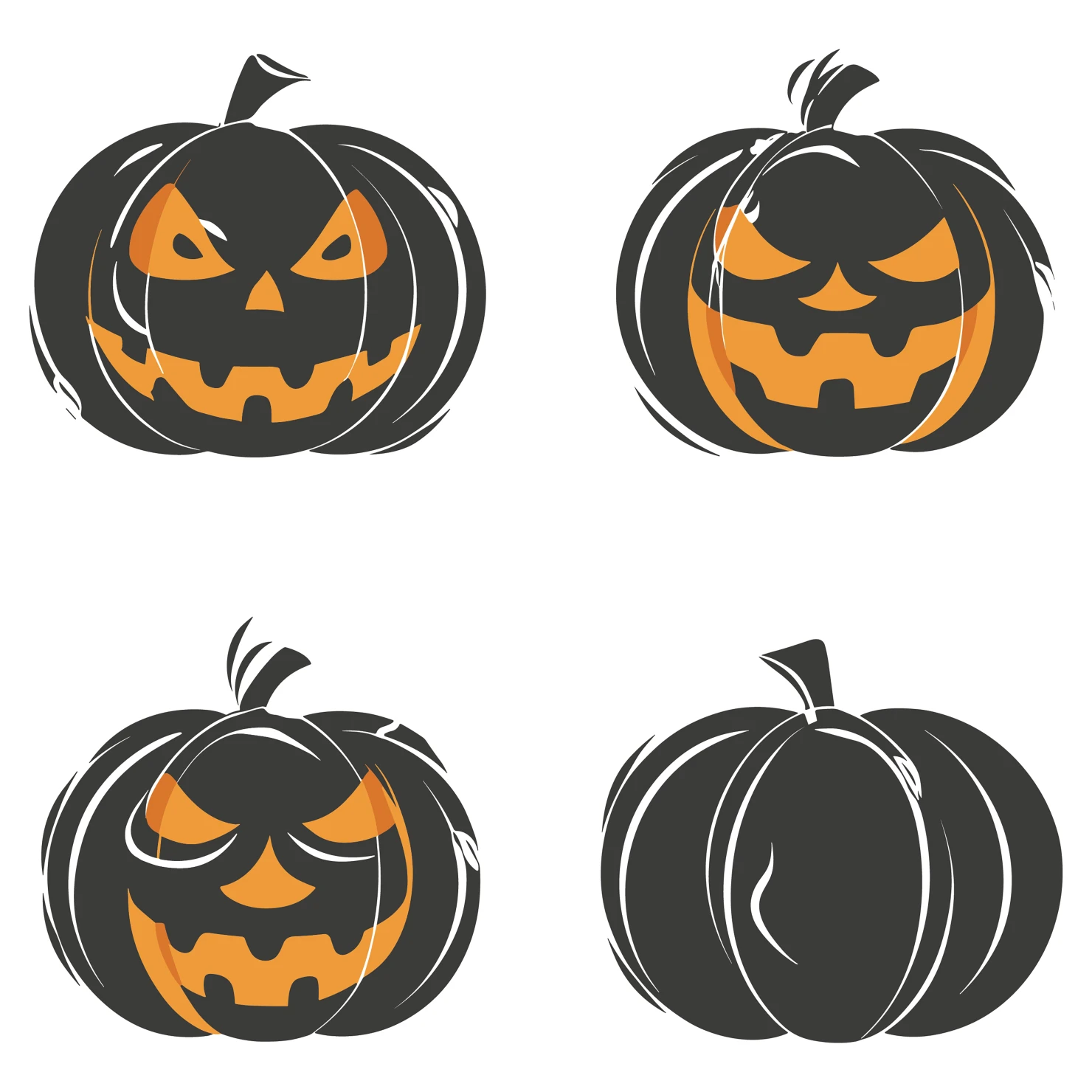 Halloween customizable icon set design #35603