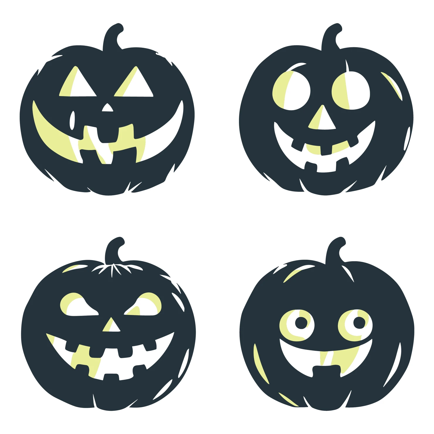 Halloween customizable icon set design #35604