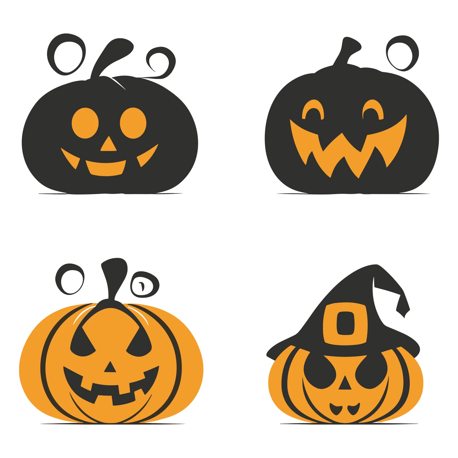 Halloween customizable icon set design #35606