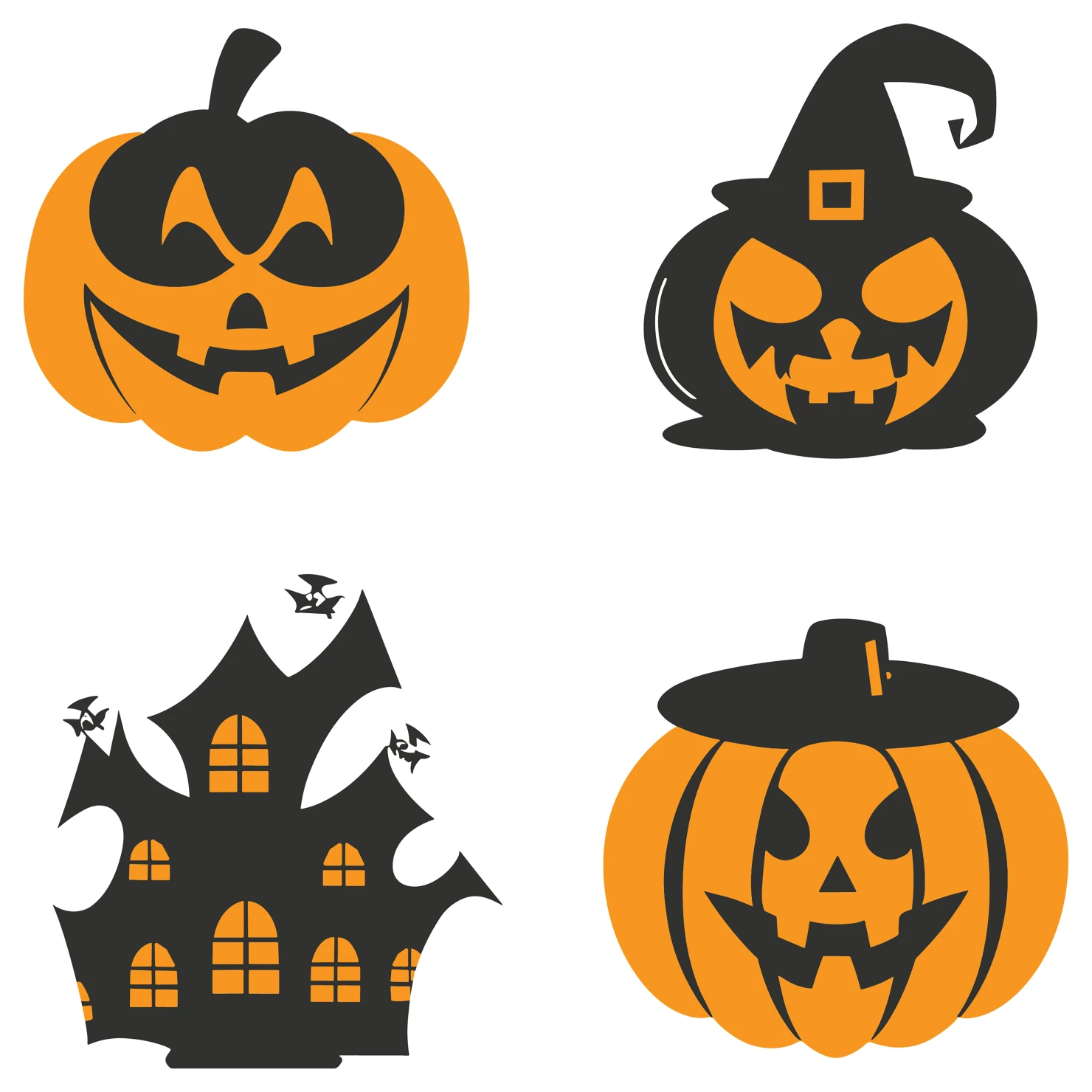 Halloween customizable icon set design #35612