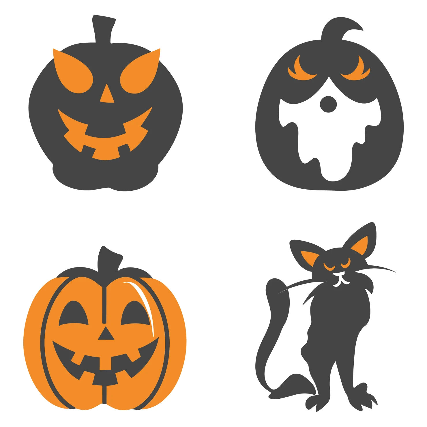 Halloween customizable icon set design #35615