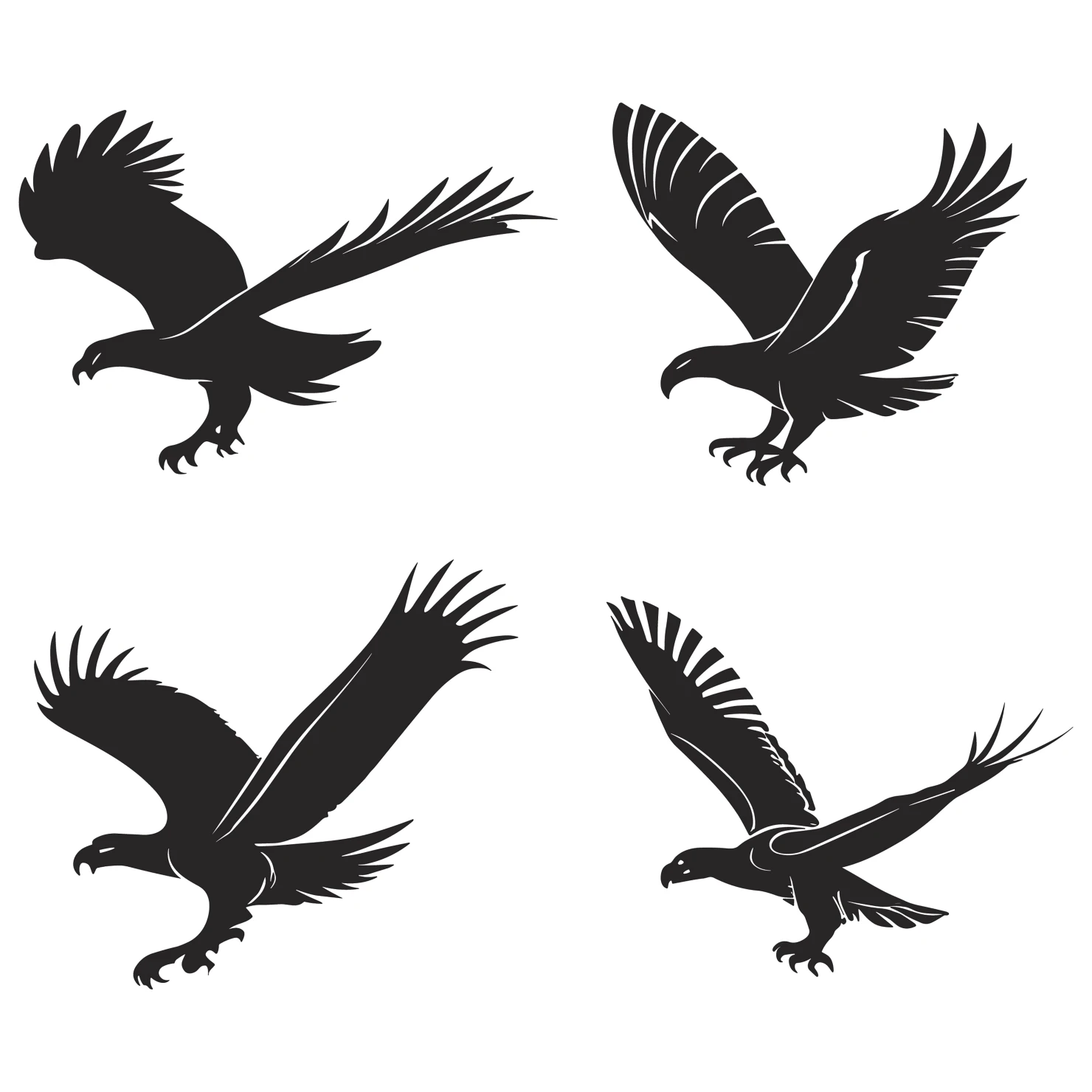 Eagle customizable silhouettes set design #35621