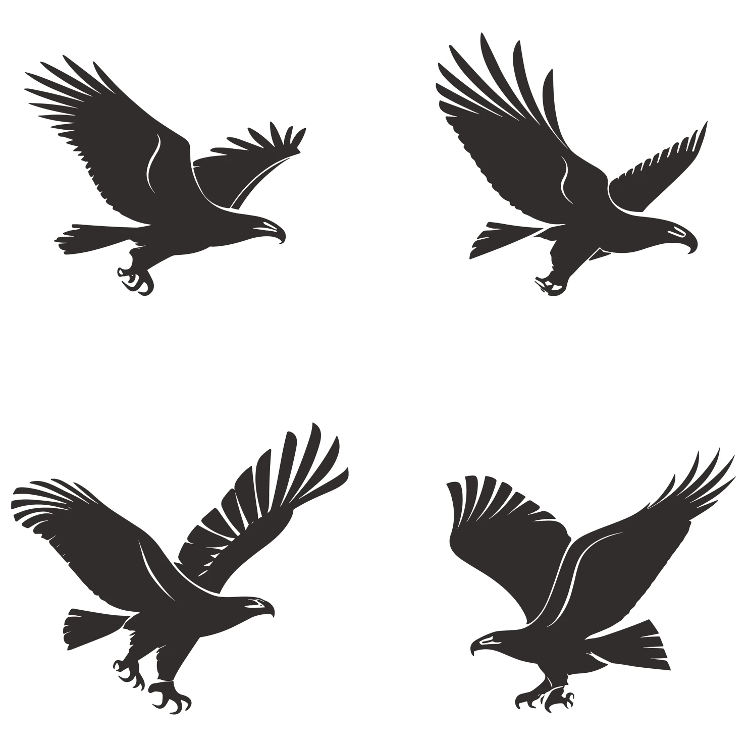 Eagle customizable silhouettes set design #35623