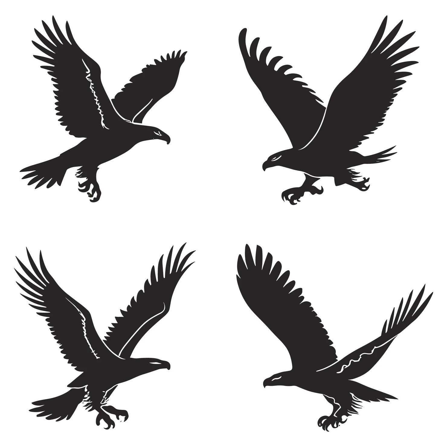 Eagle customizable silhouettes set design #35624