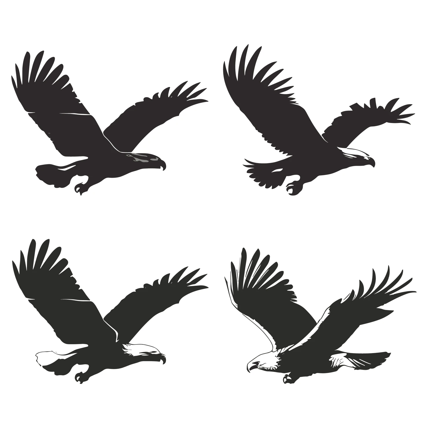Eagle customizable silhouettes set design #35625
