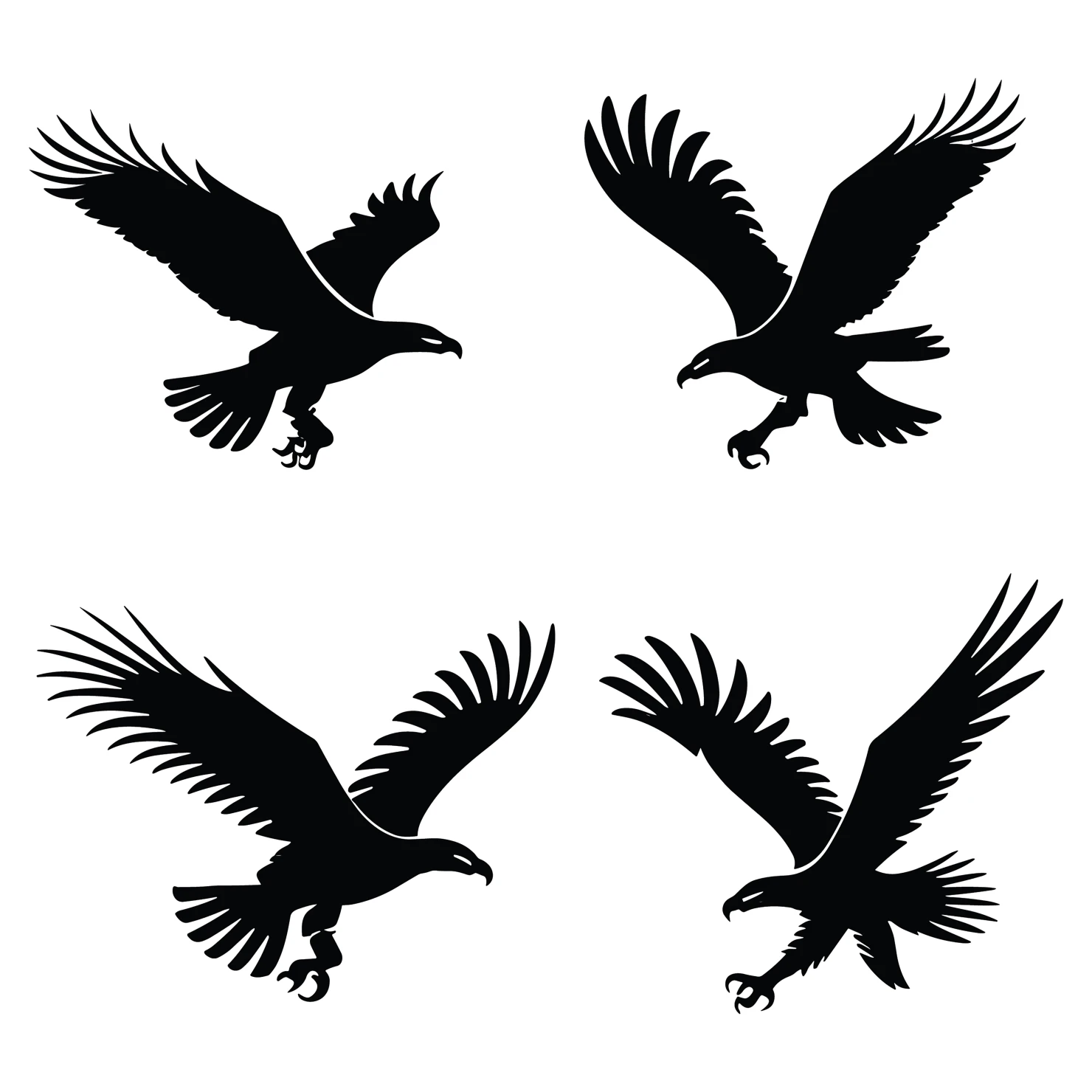 Eagle customizable silhouettes set design #35626