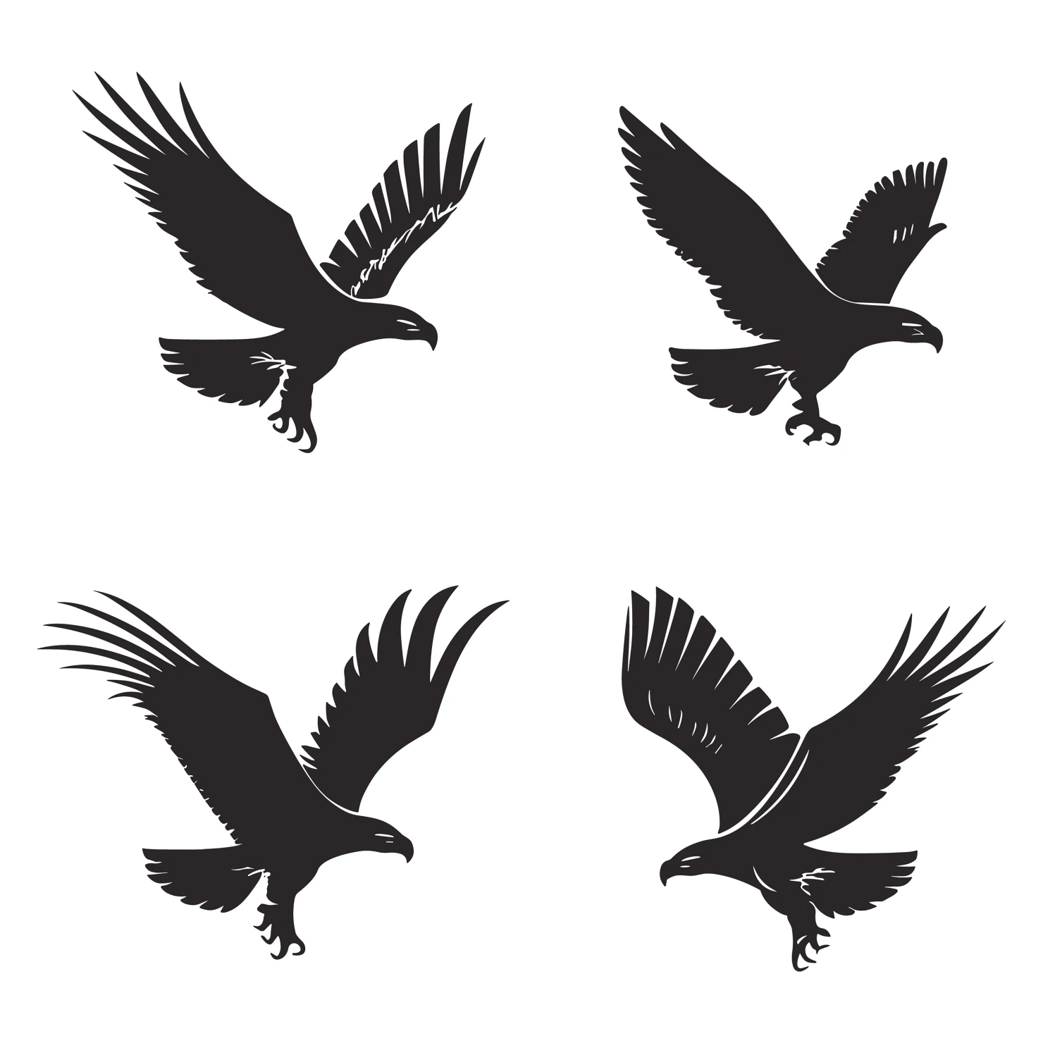 Eagle customizable silhouettes set design #35627