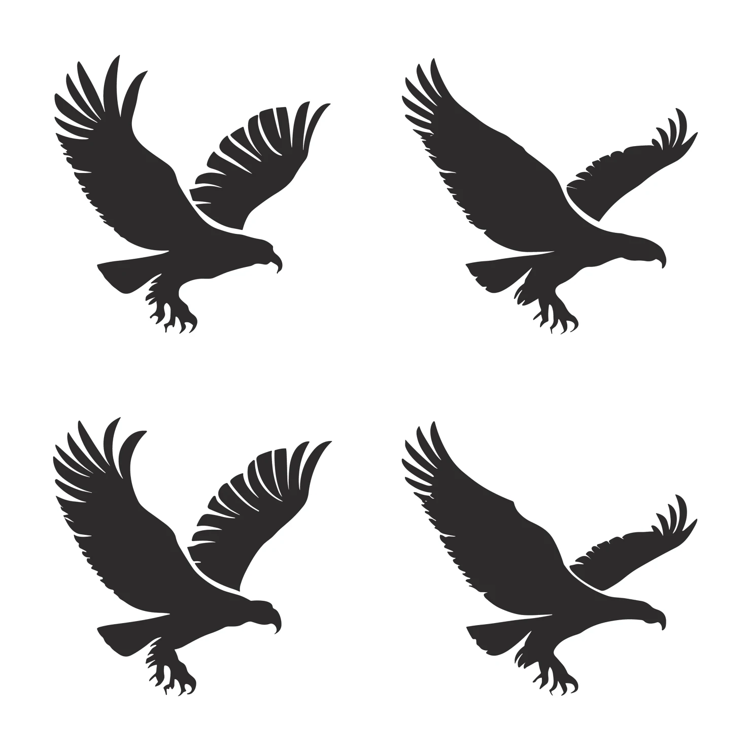 Eagle customizable silhouettes set design #35629