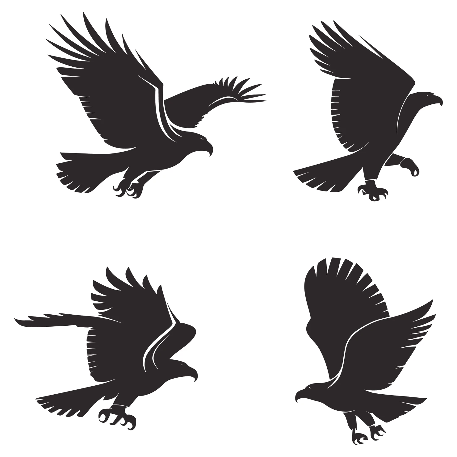 Eagle customizable silhouettes set design #35630