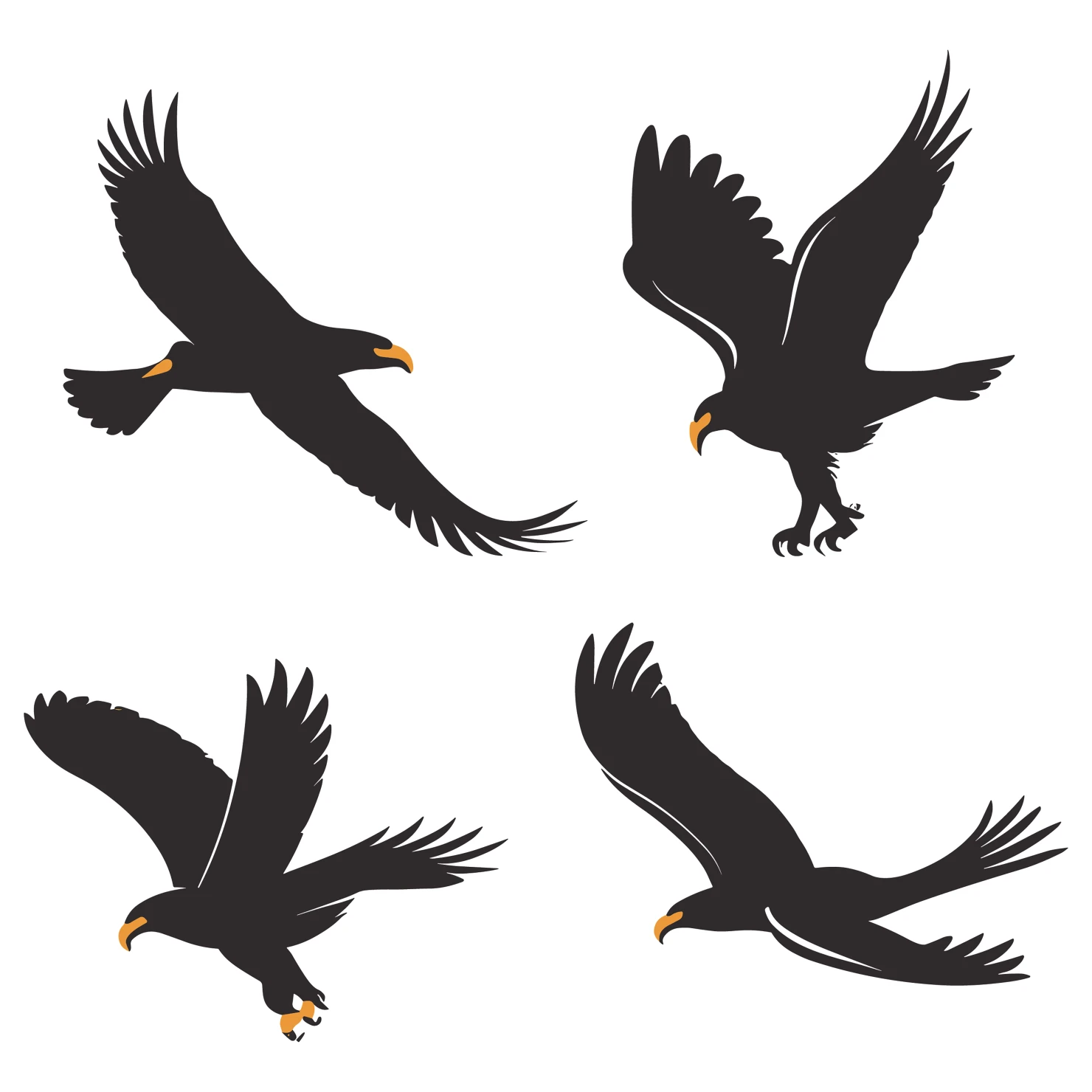 Eagle customizable silhouettes set design #35631