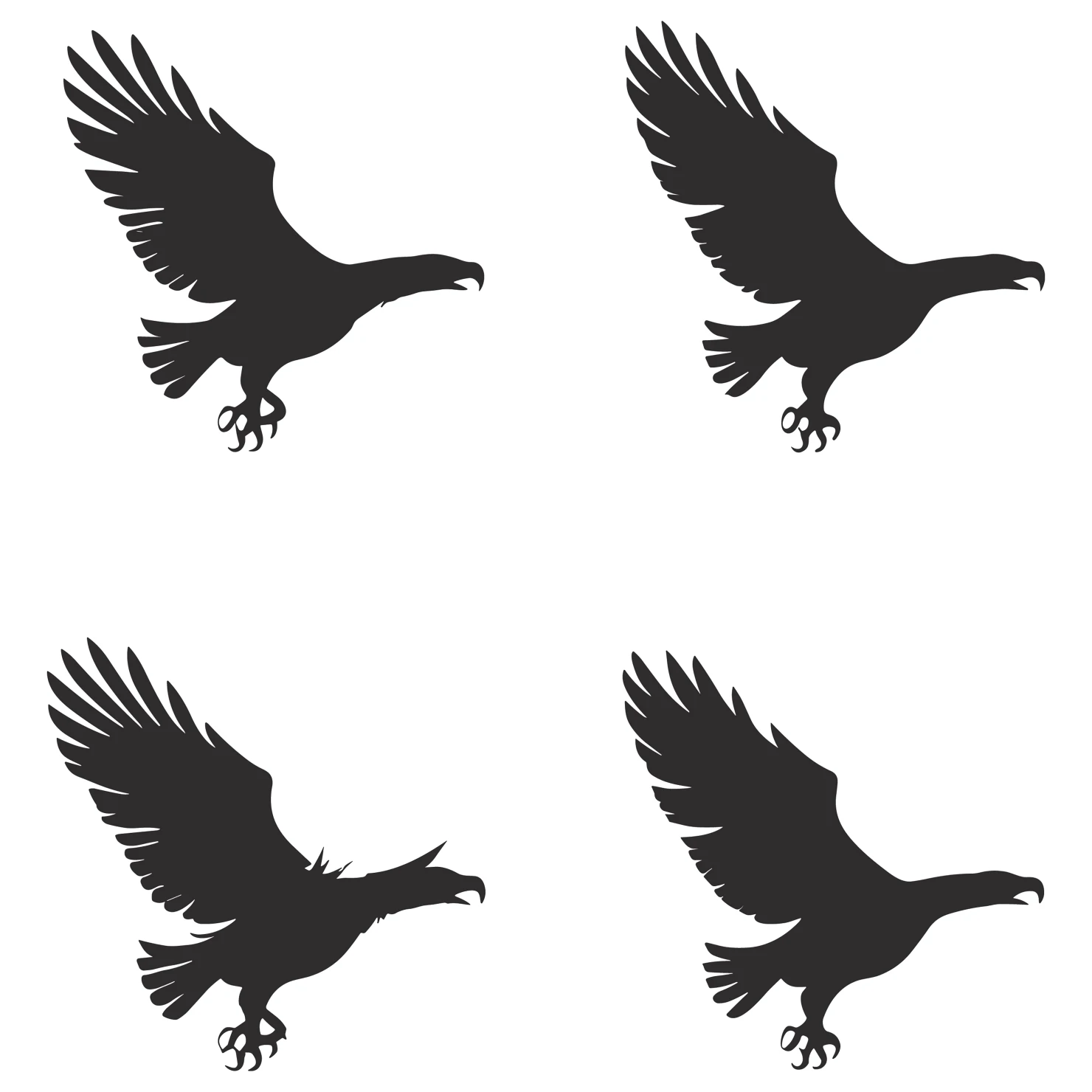 Eagle customizable silhouettes set design #35633