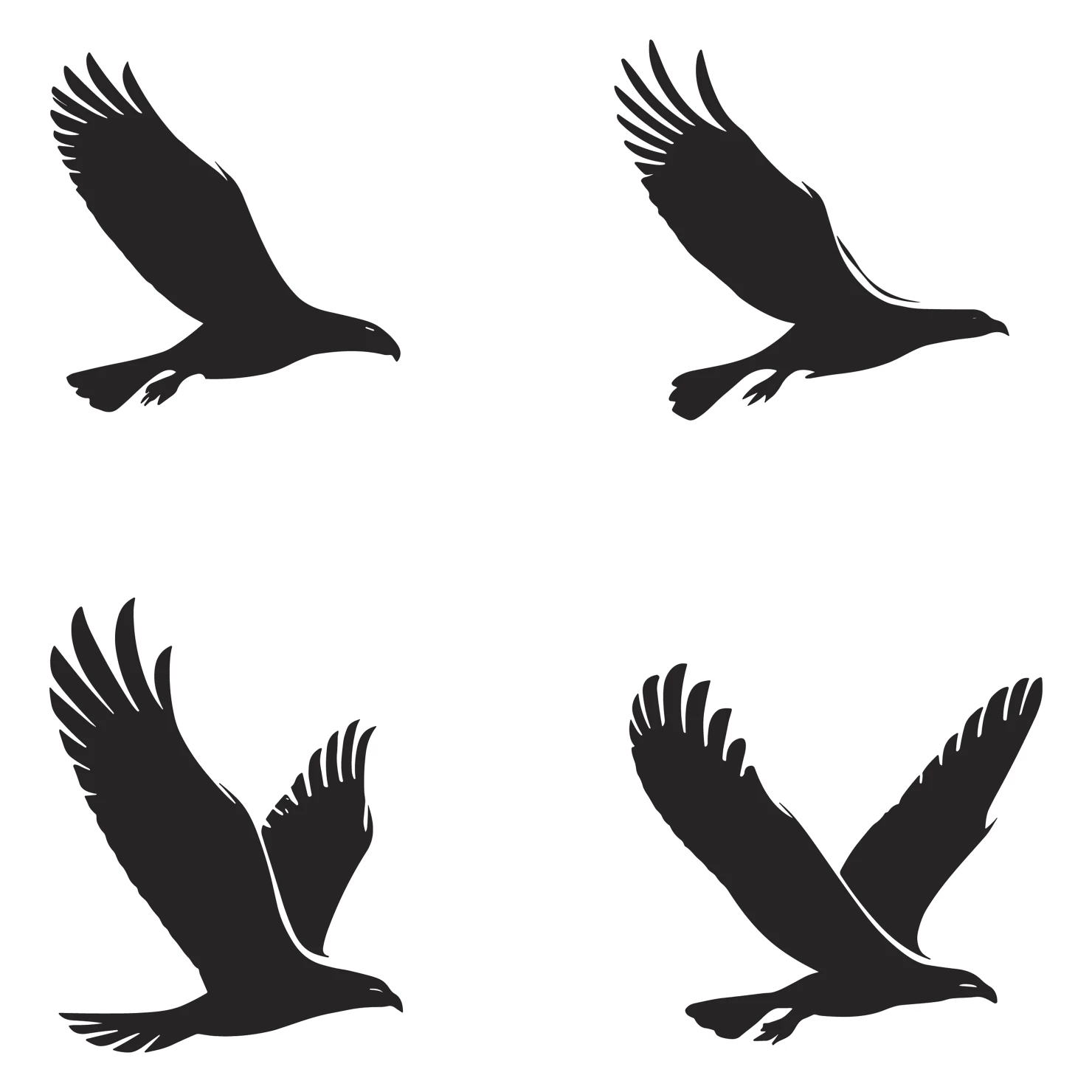 Eagle customizable silhouettes set design #35634