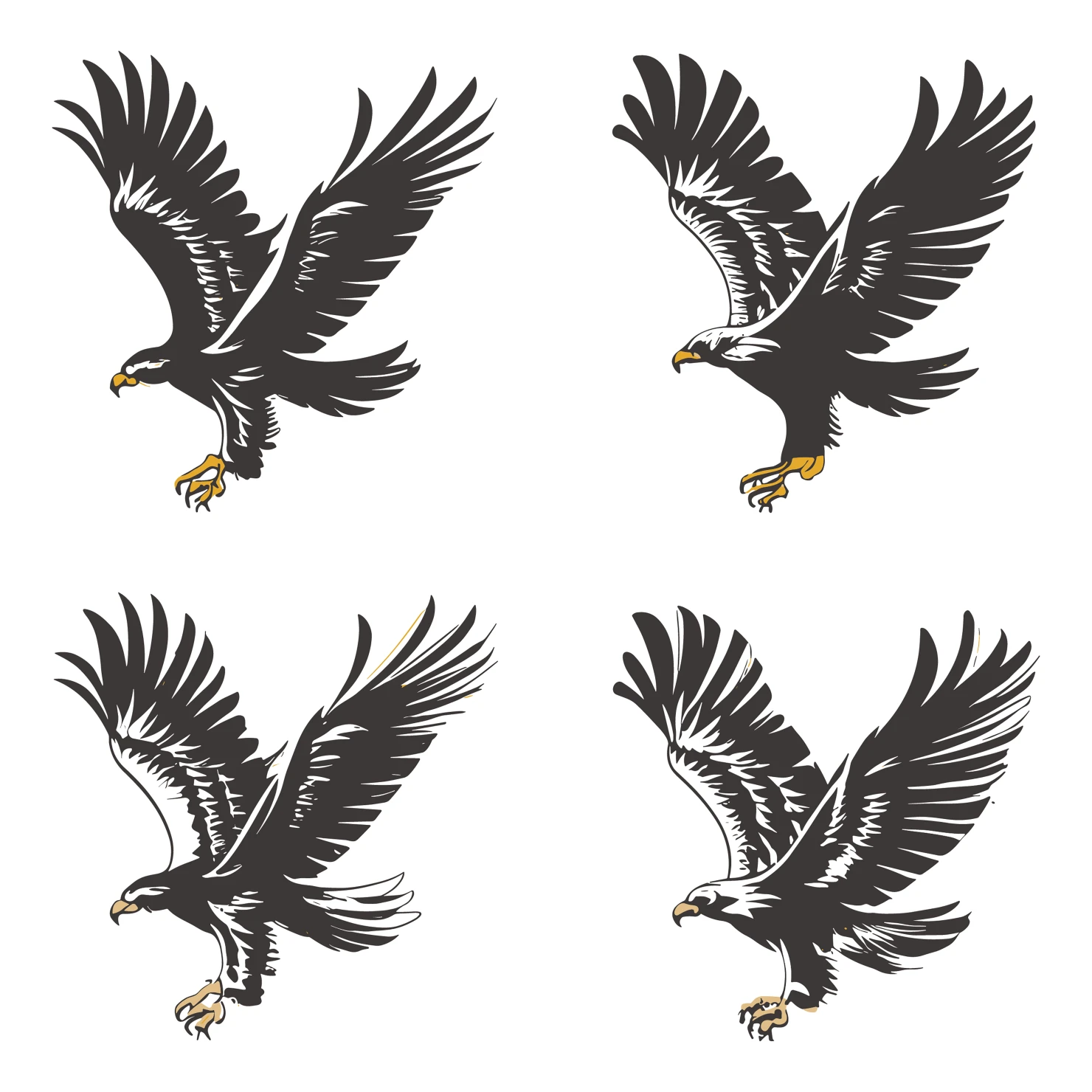 Eagle customizable silhouettes set design #35635