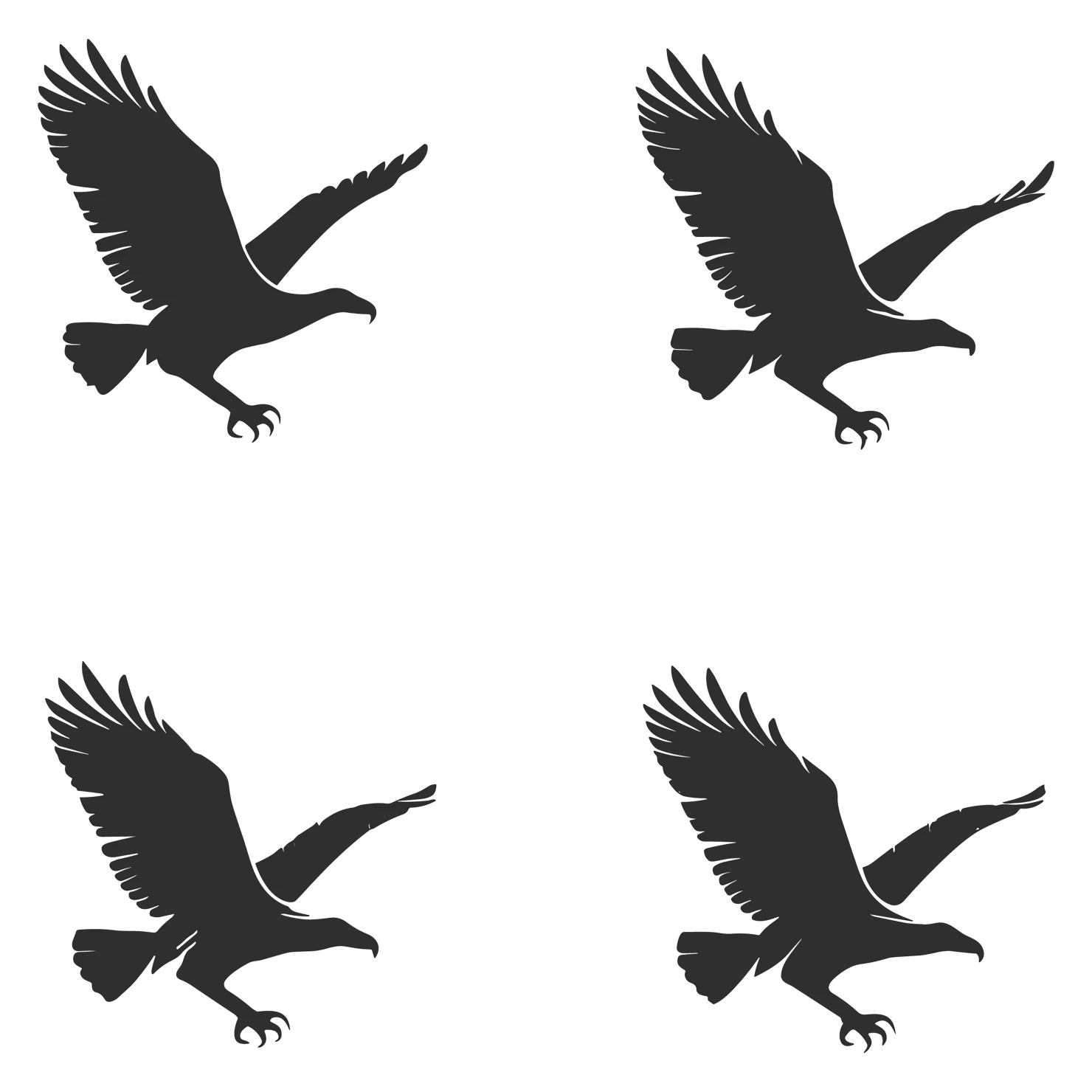 Eagle customizable silhouettes set design #35636