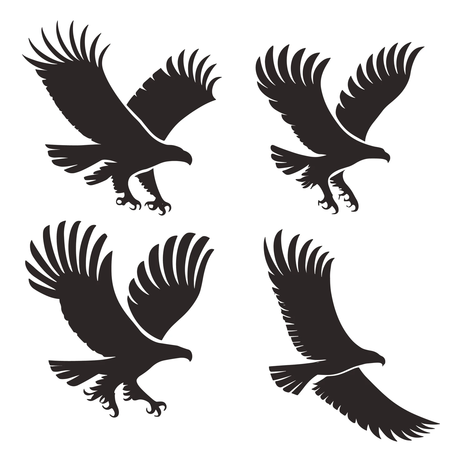 Eagle customizable silhouettes set design #35638