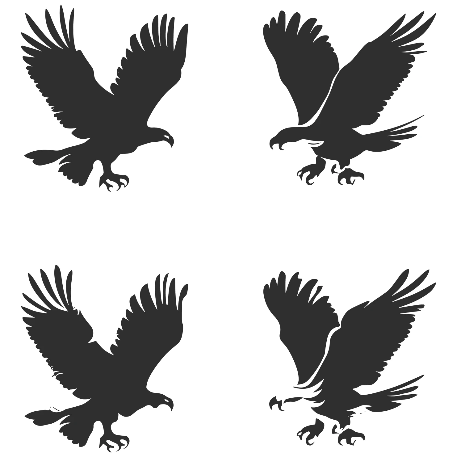 Eagle customizable silhouettes set design #35639