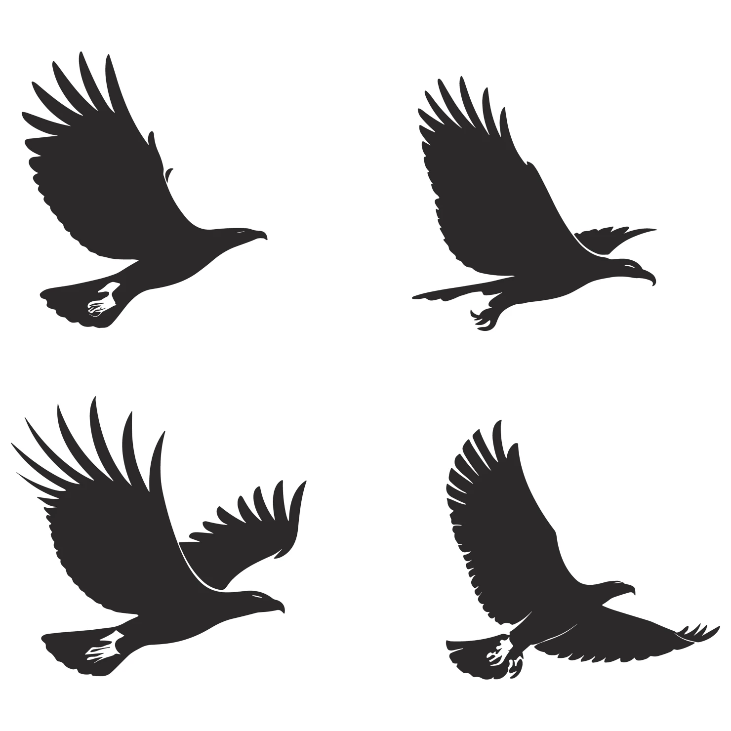Eagle customizable silhouettes set design #35640