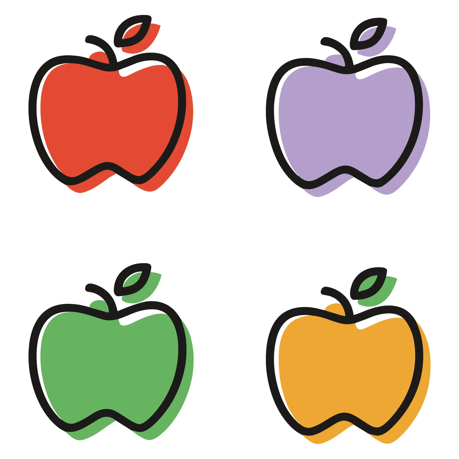 Apple customizable clip art set design #35641