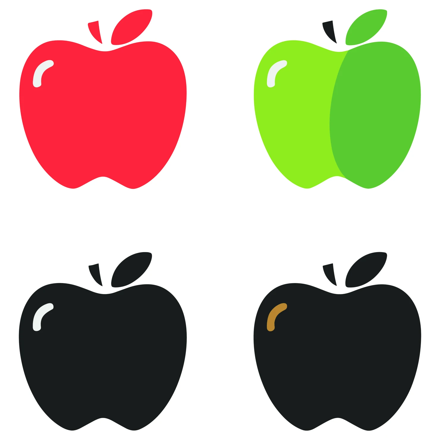 Apple customizable clip art set design #35642