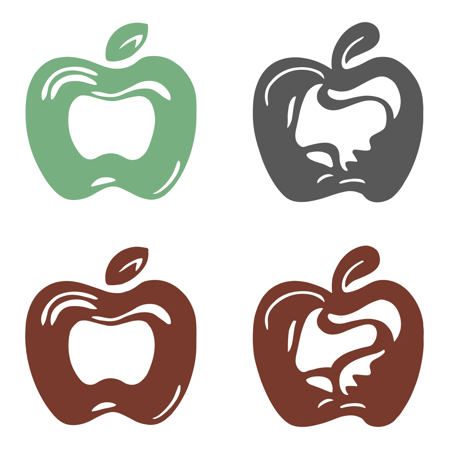 Apple customizable clip art set design #35644
