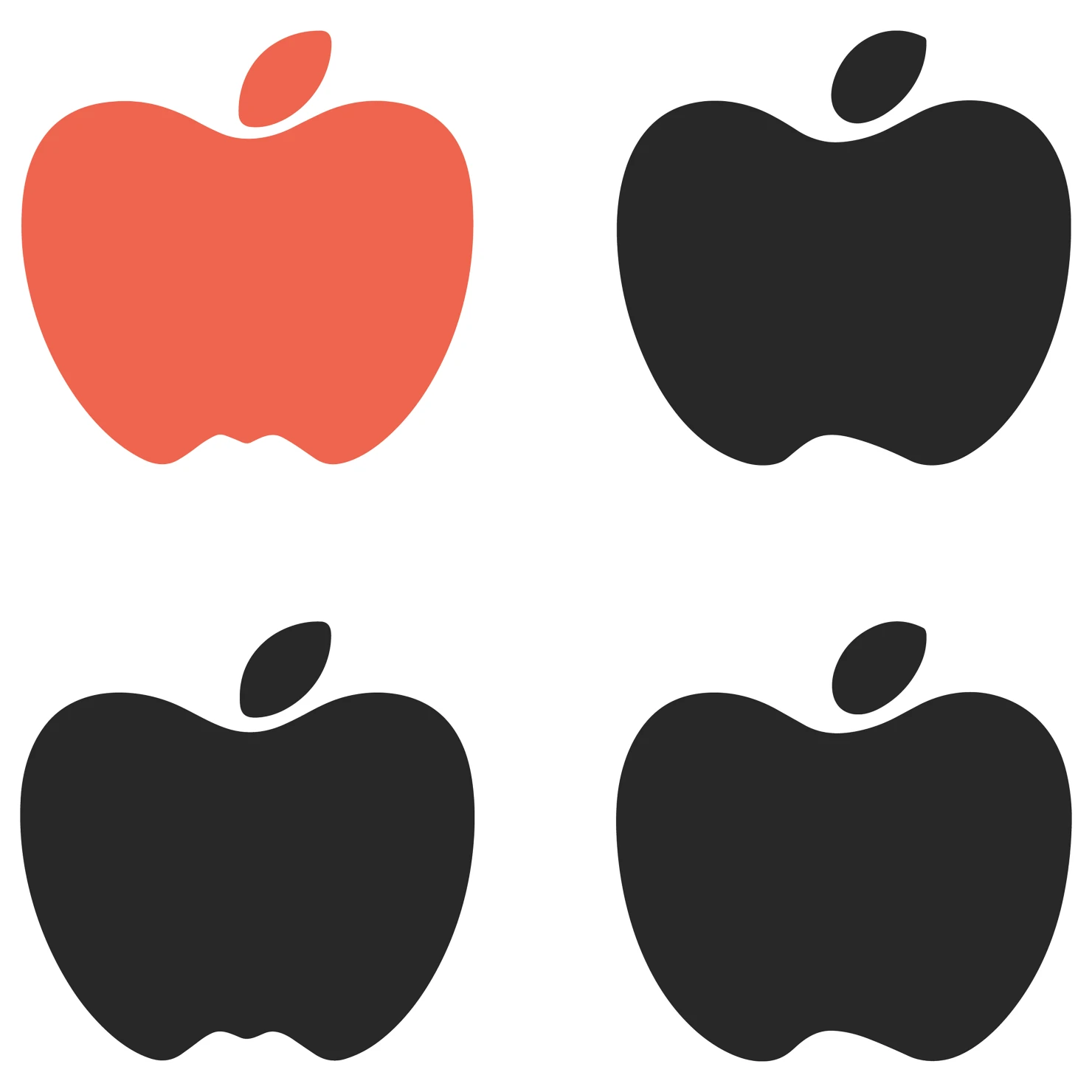 Apple customizable clip art set design #35647
