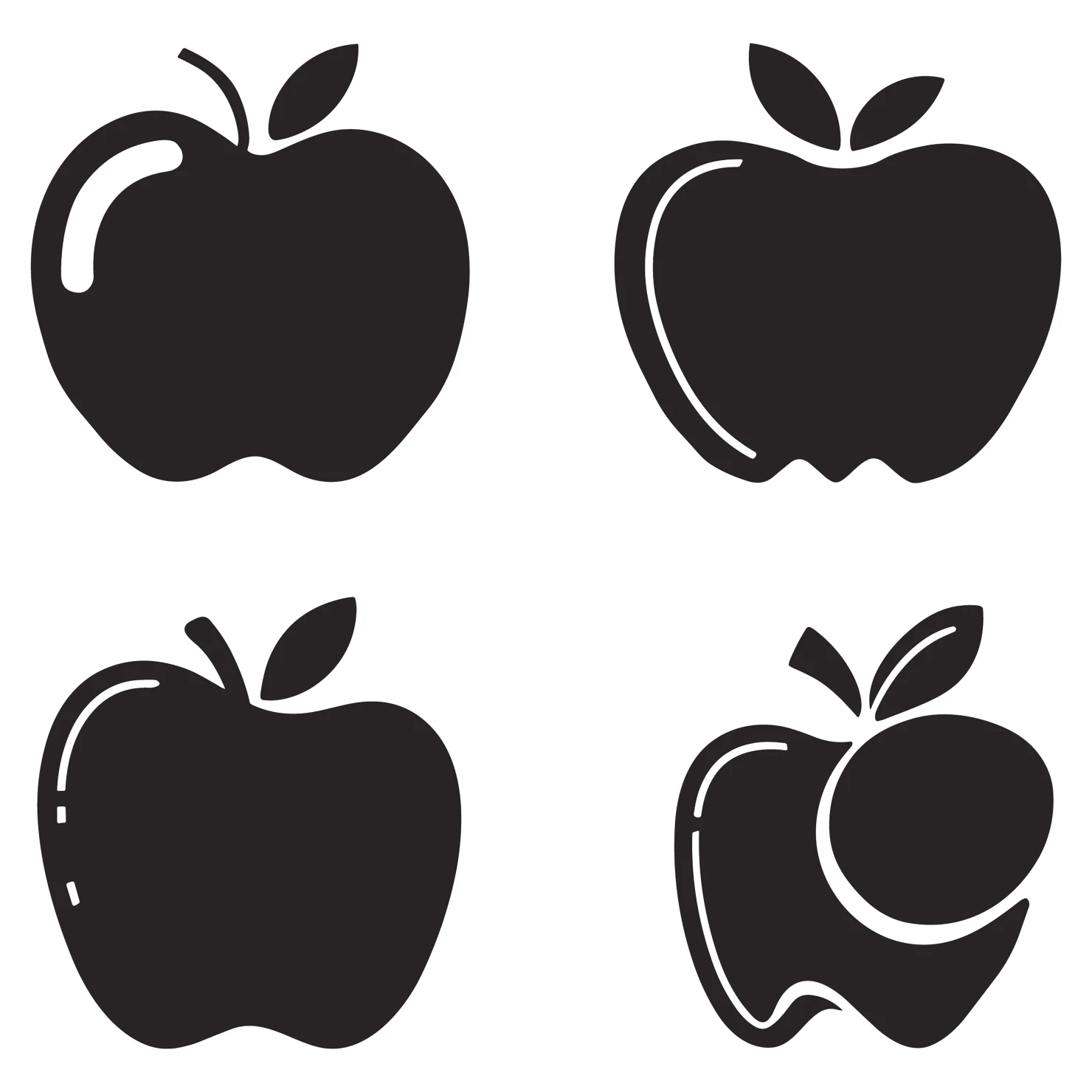 Apple customizable clip art set design #35649