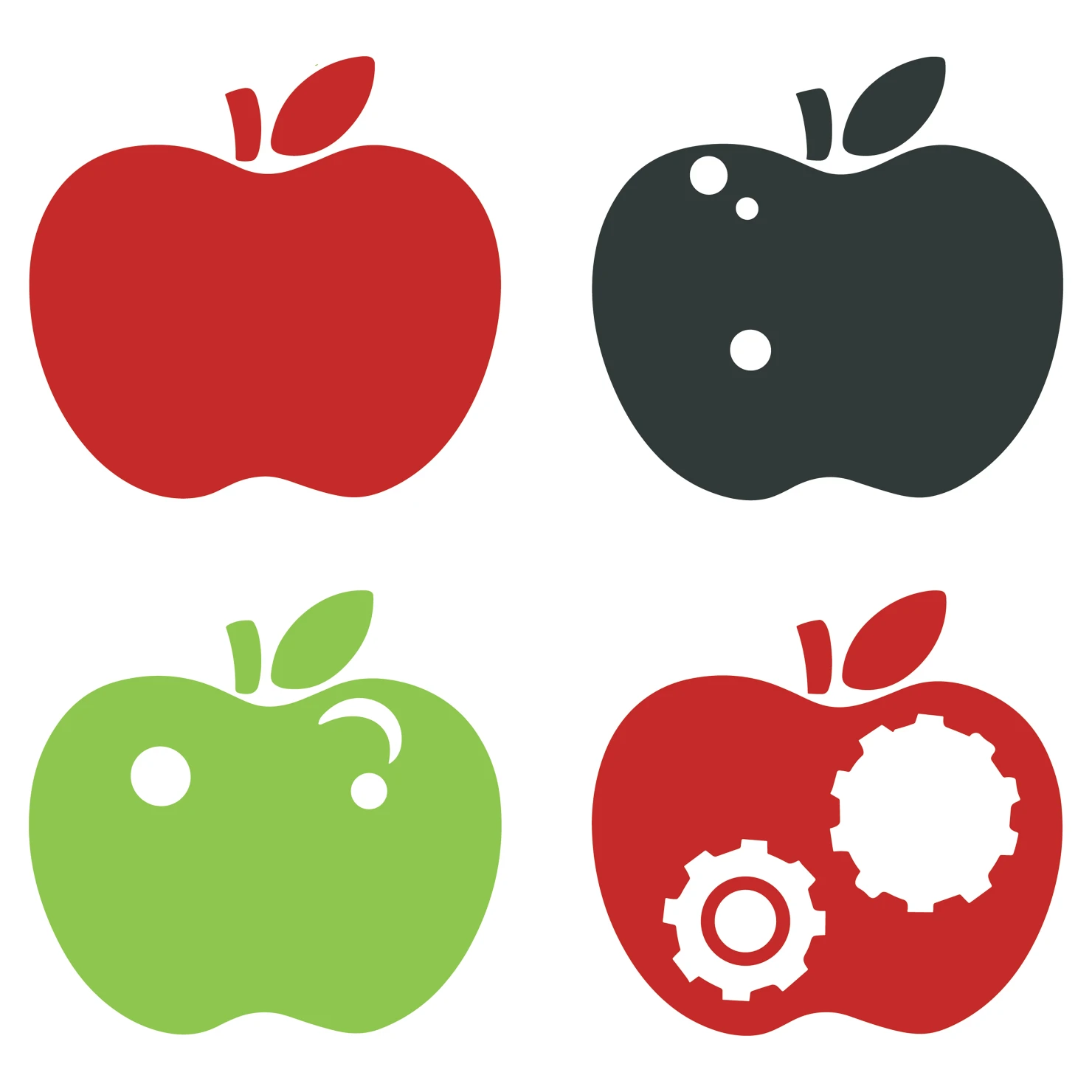 Apple customizable clip art set design #35650