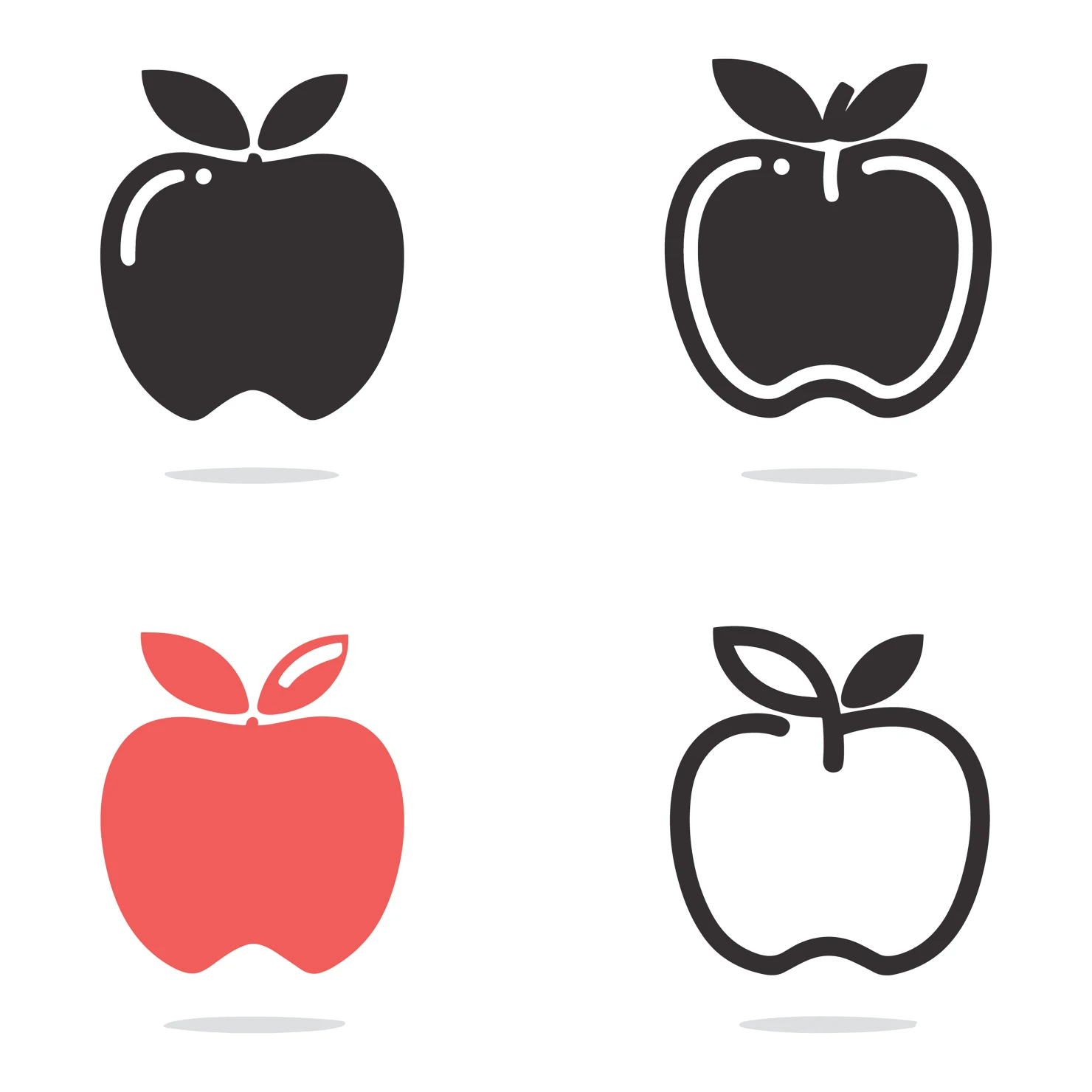 Apple customizable clip art set design #35651