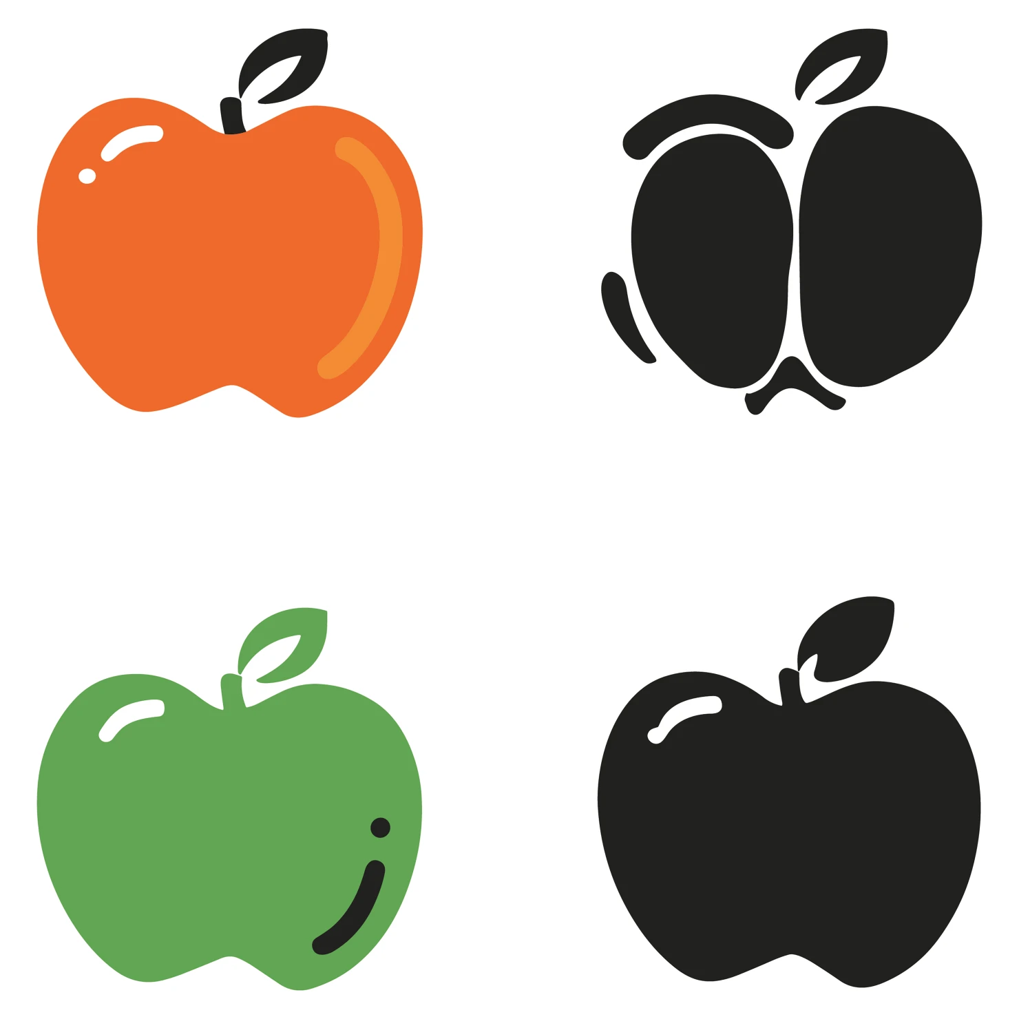 Apple customizable clip art set design #35653