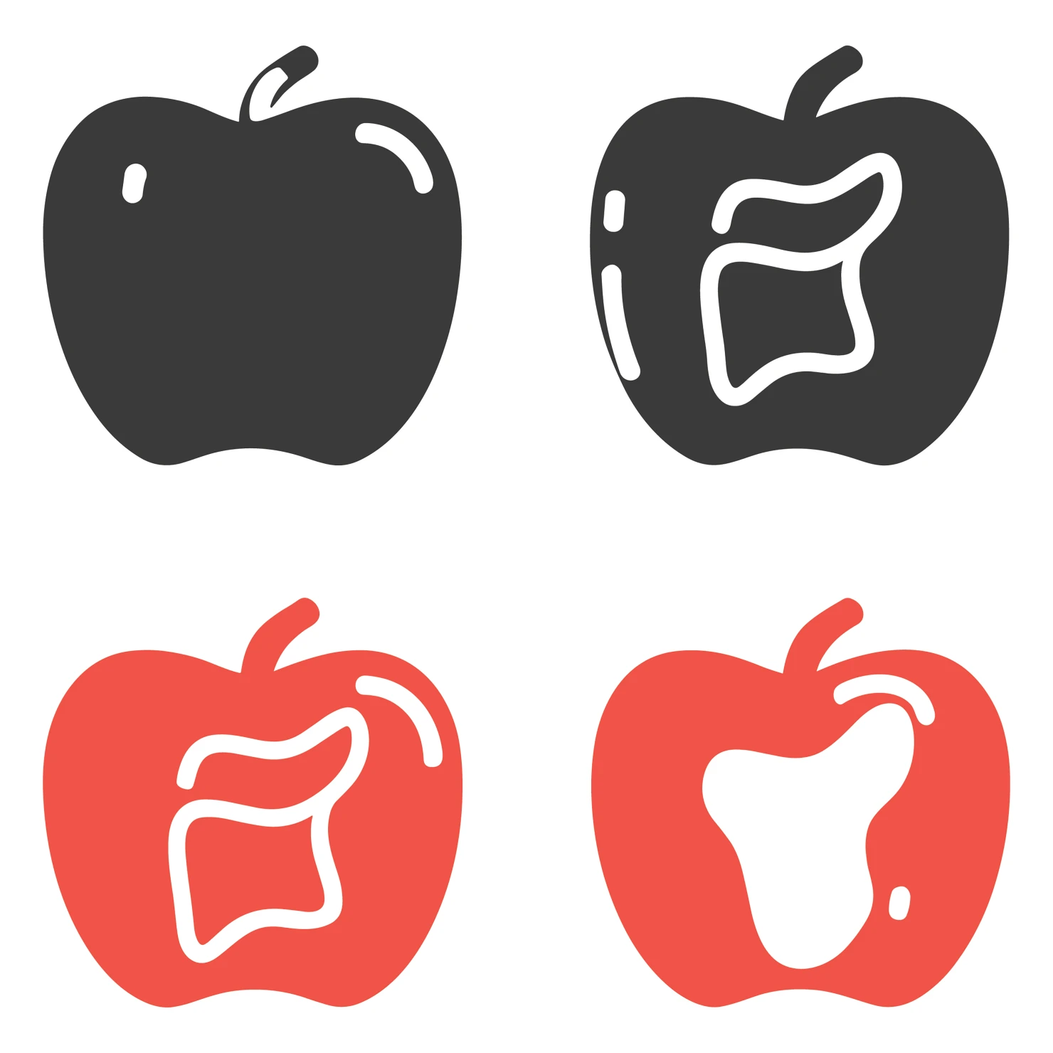 Apple customizable clip art set design #35654